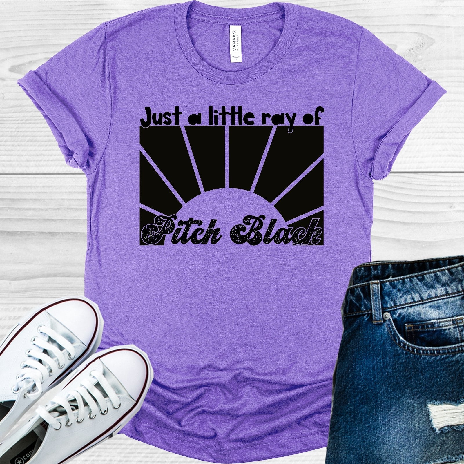 JUST A LITTLE RAY OF PITCH BLACK GRAPHIC TEE