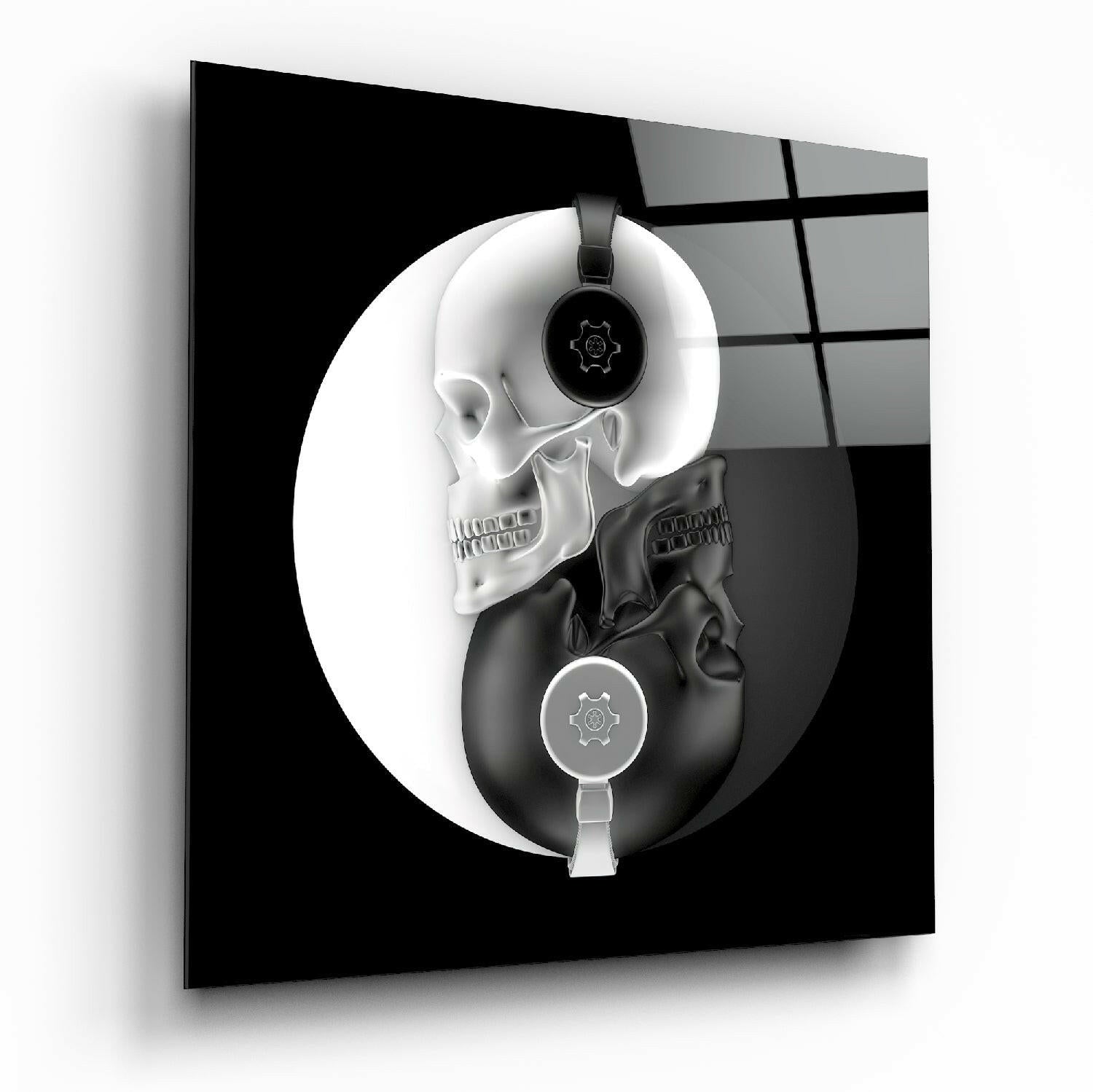 Black and White Glass Wall Art