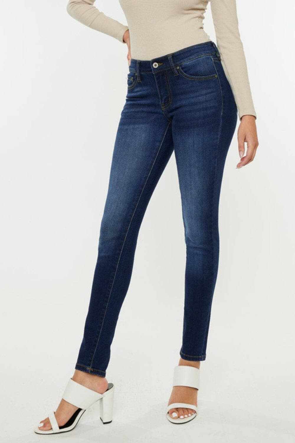 Kancan mid rise ombre skinny jeans