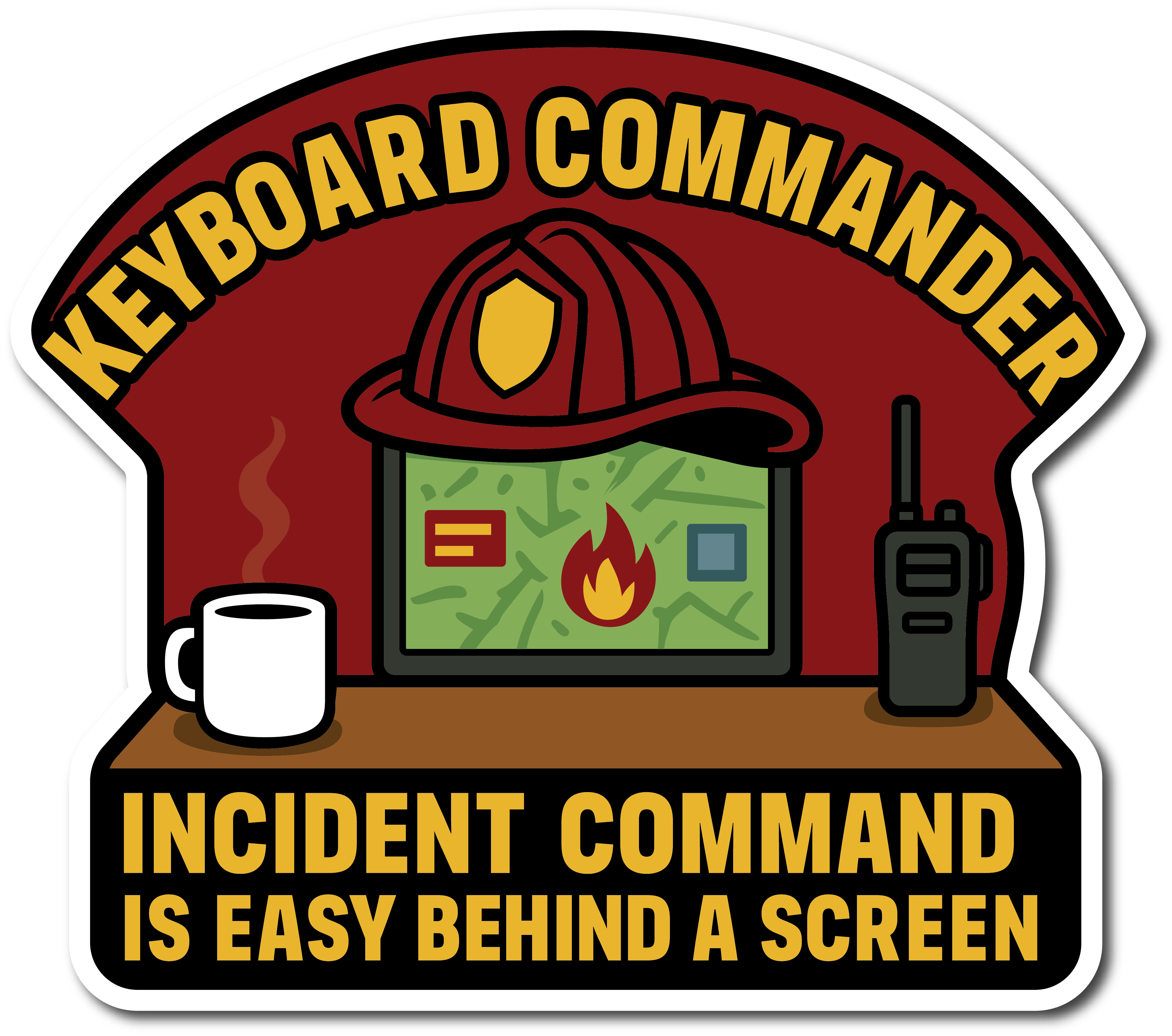 KEYBOARD COMMANDER HELMET DECAL