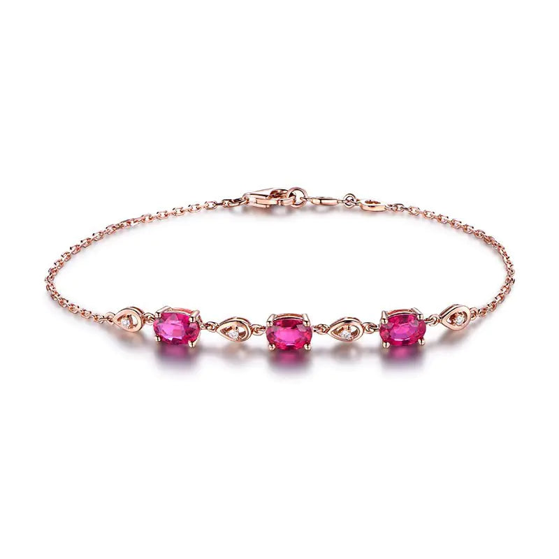 Style Loft Collection Simulated Red Tourmaline Bracelet