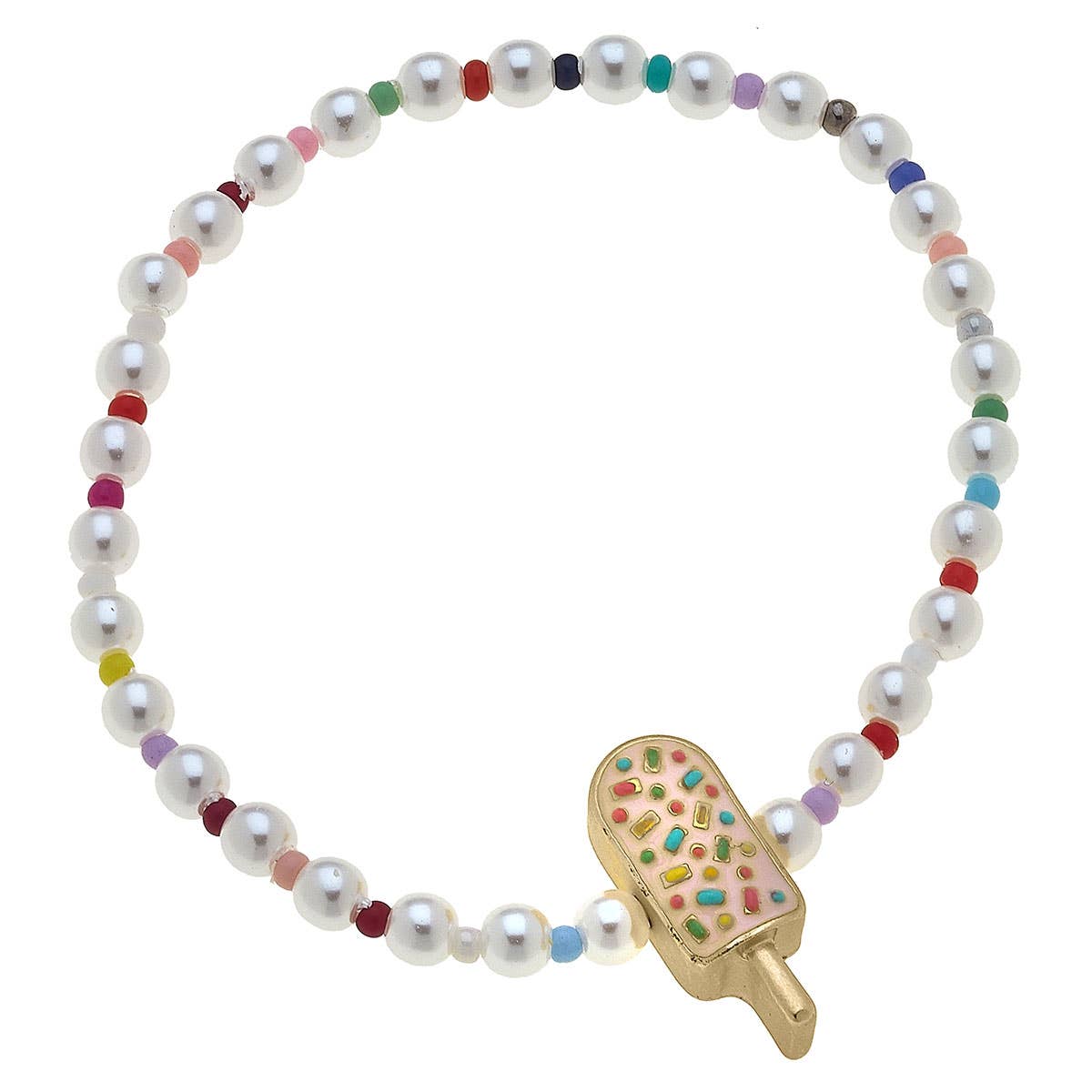 Kids Samantha Pearl Beaded Children&amp;#39;s Bracelet with Cute Charm | Kids Fashion Beads Jewelry