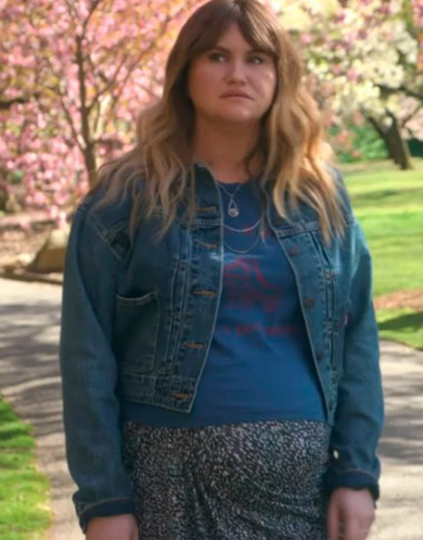 Kinda Pregnant 2025 Jillian Bell Denim Jacket