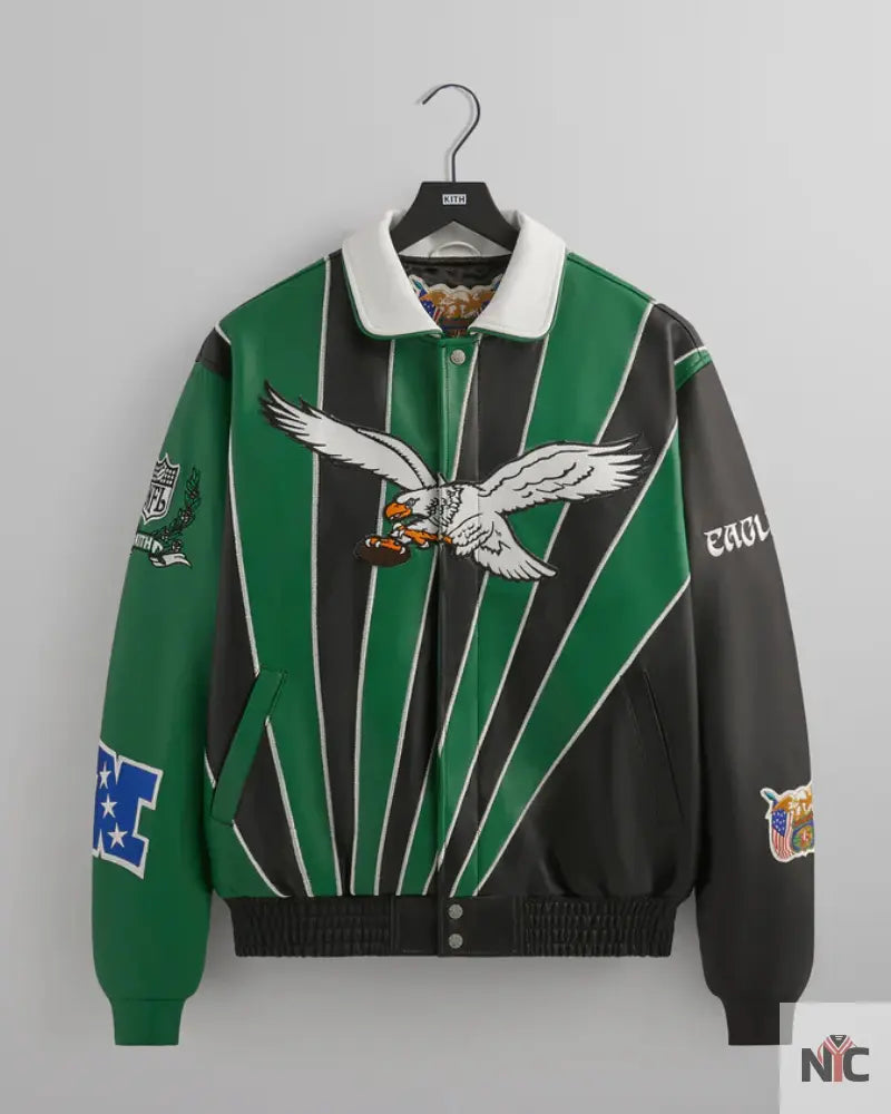 Kith &amp;amp; Jeff Hamilton for the NFL: Eagles Leather Varsity Jacket