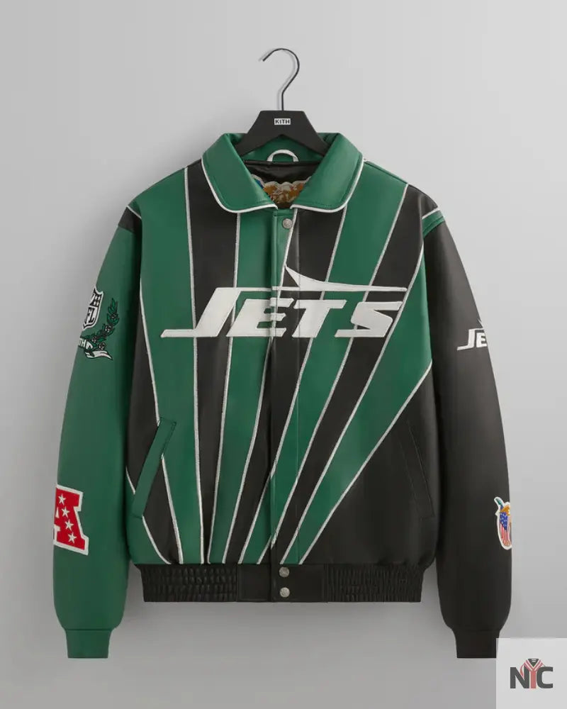 Kith &amp;amp; Jeff Hamilton for the NFL: Jets Leather Varsity Jacket