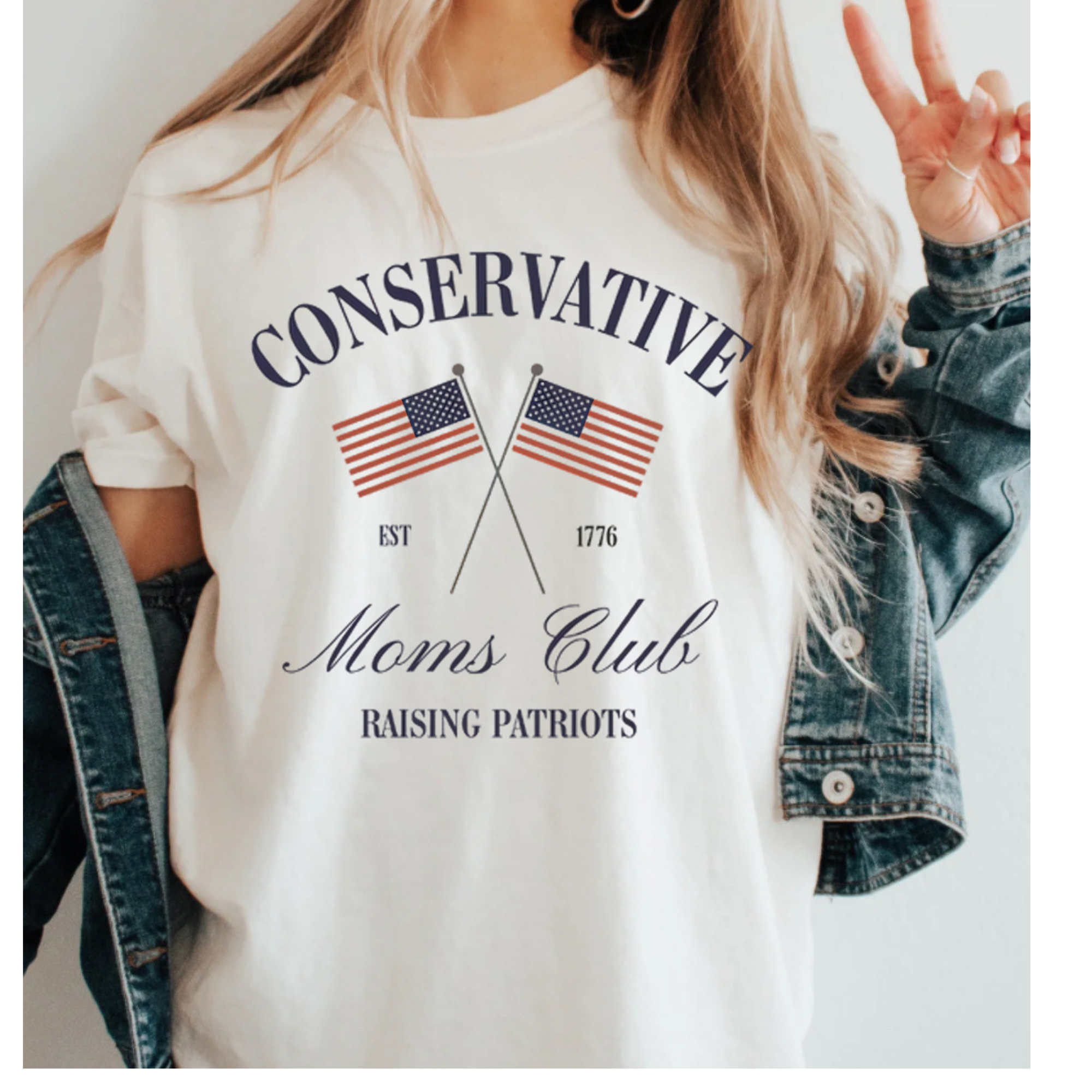 Conservative moms club american Flag | Comfort Colors T-shirt | Teacher Shirt | Stylish Trendy Apparel (Copy)