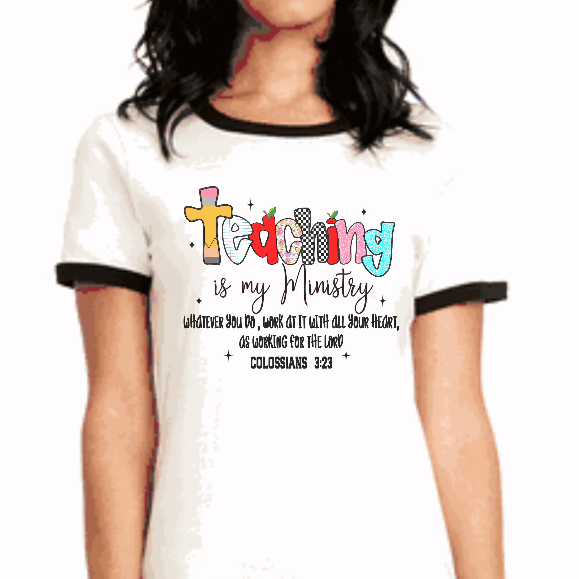 Teaching is my Ministry | Next Level Ringer T-shirt | Teacher Shirt | Stylish Trendy Apparel