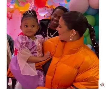 Kylie Jenner Orange Puffer Jacket