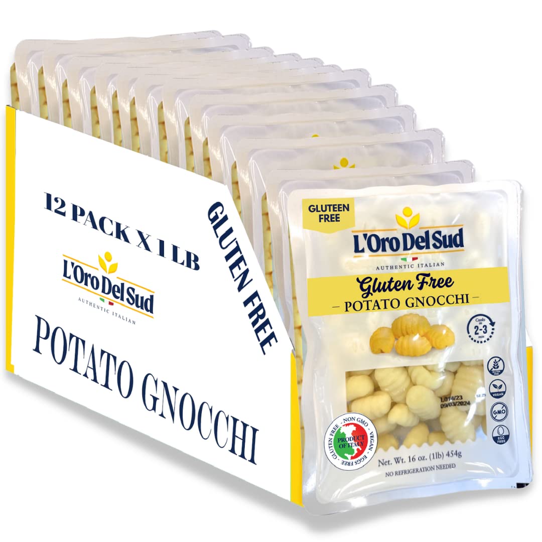 L&amp;#39;Oro Del Sud, Gluten-Free Potato Gnocchi, 12 Pack x 1 lb