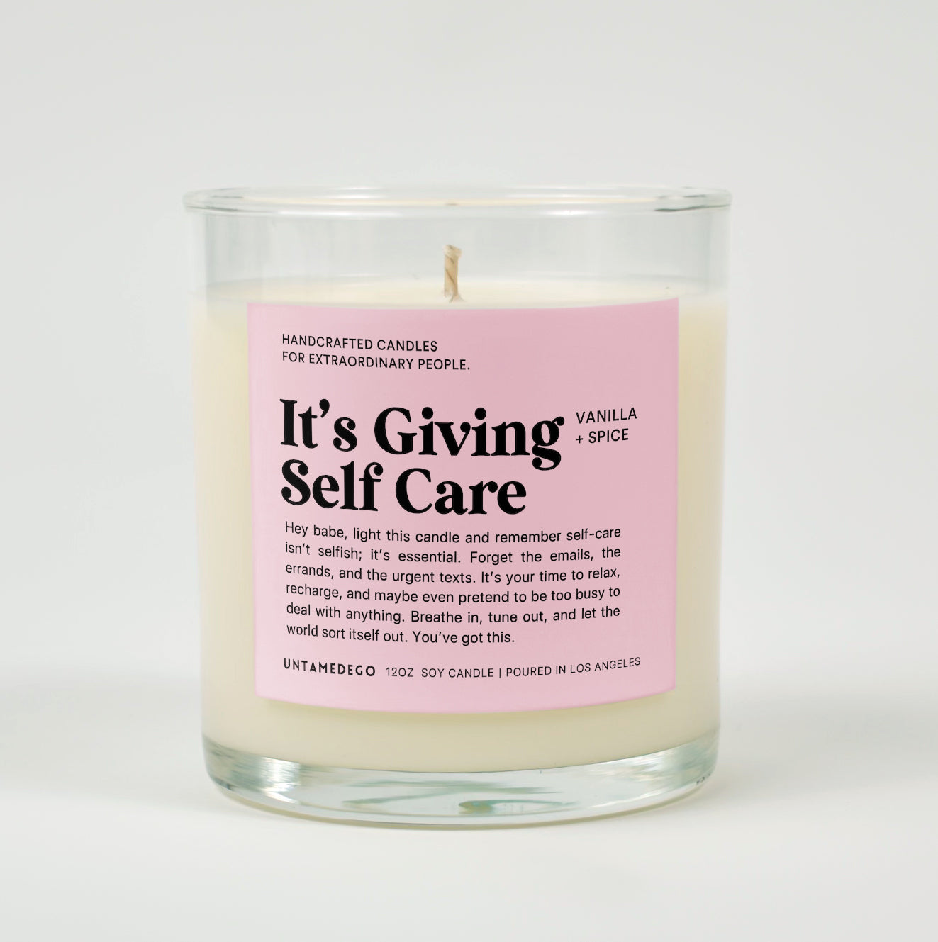 It&amp;#39;s Giving Self Care Glass Candle