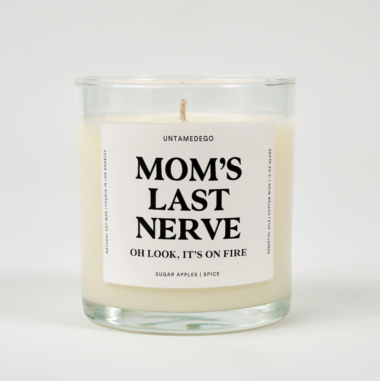 Mom&amp;#39;s Last Nerve Glass Candle
