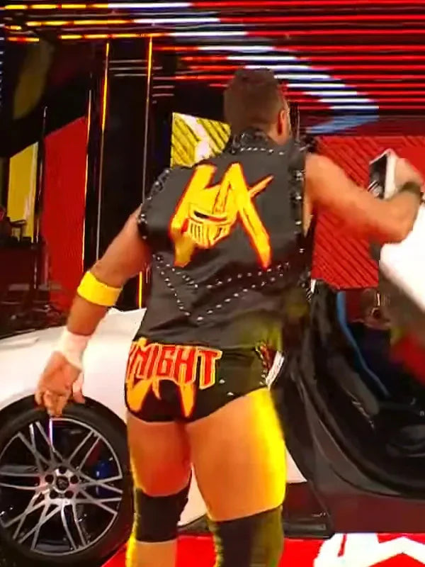 WWE WrestleMania Vegas LA Knight Leather Vest