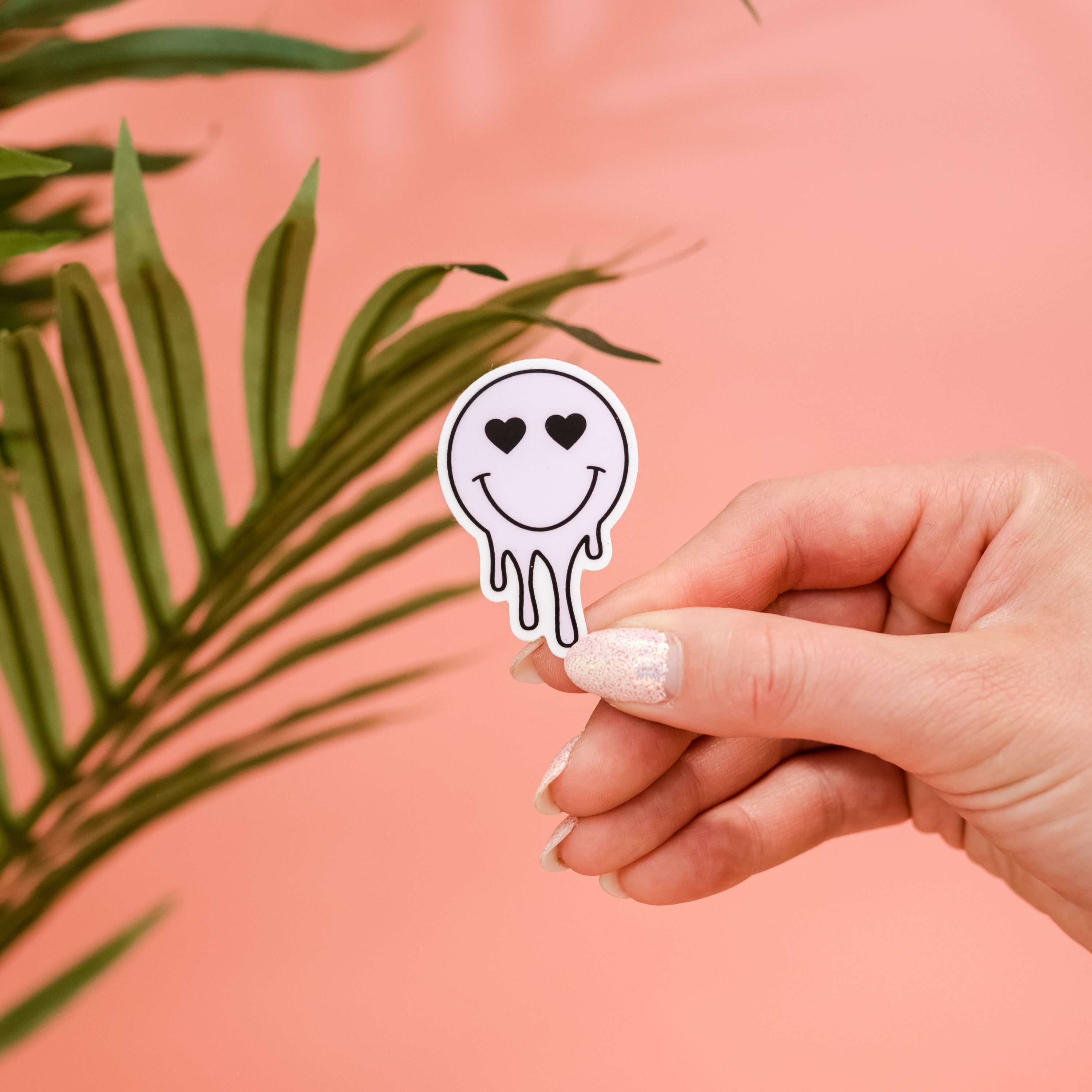 LMSS® STICKER - Heart Eye Melting Smiley (Light Purple)