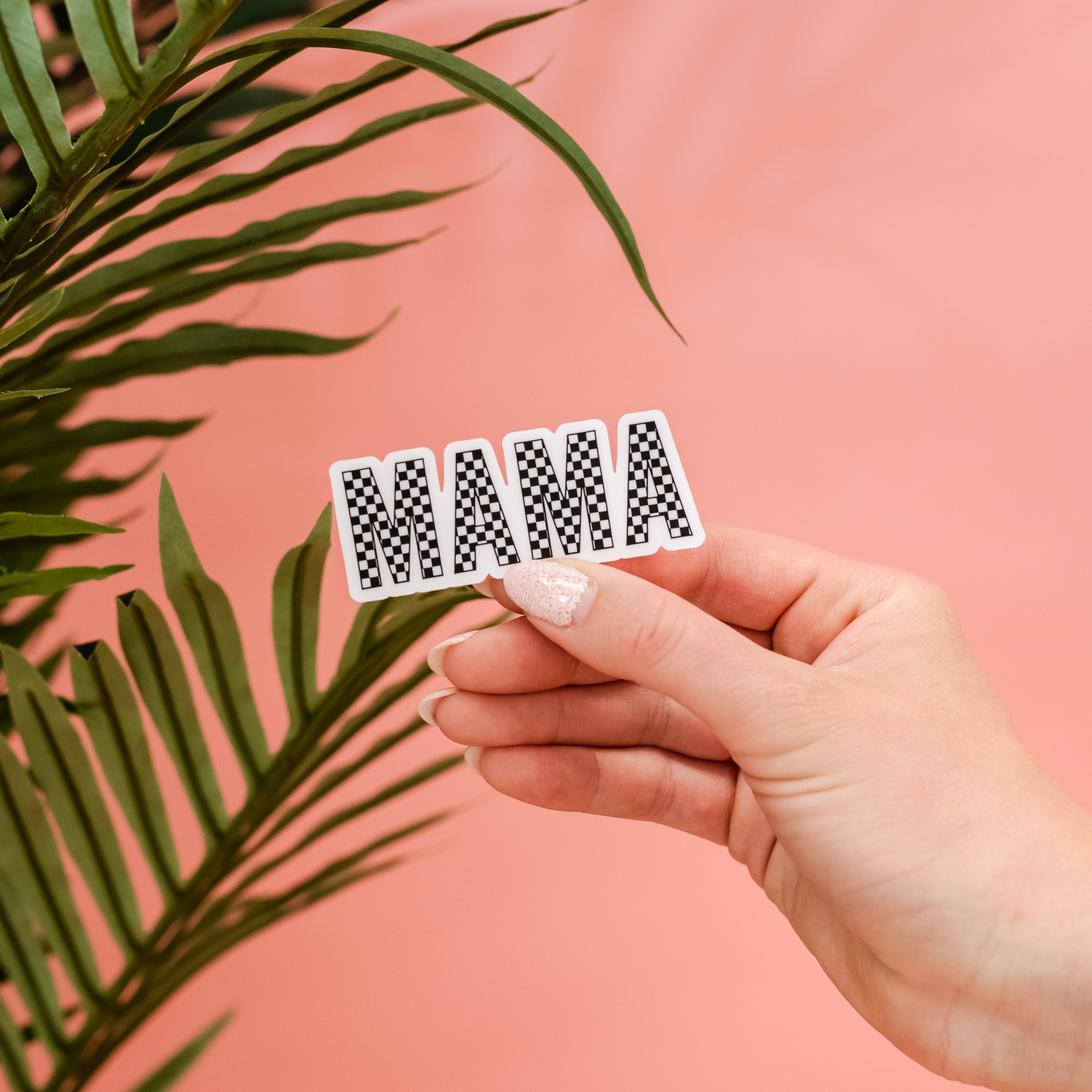 LMSS® STICKER - MAMA (Black and White Checkers)