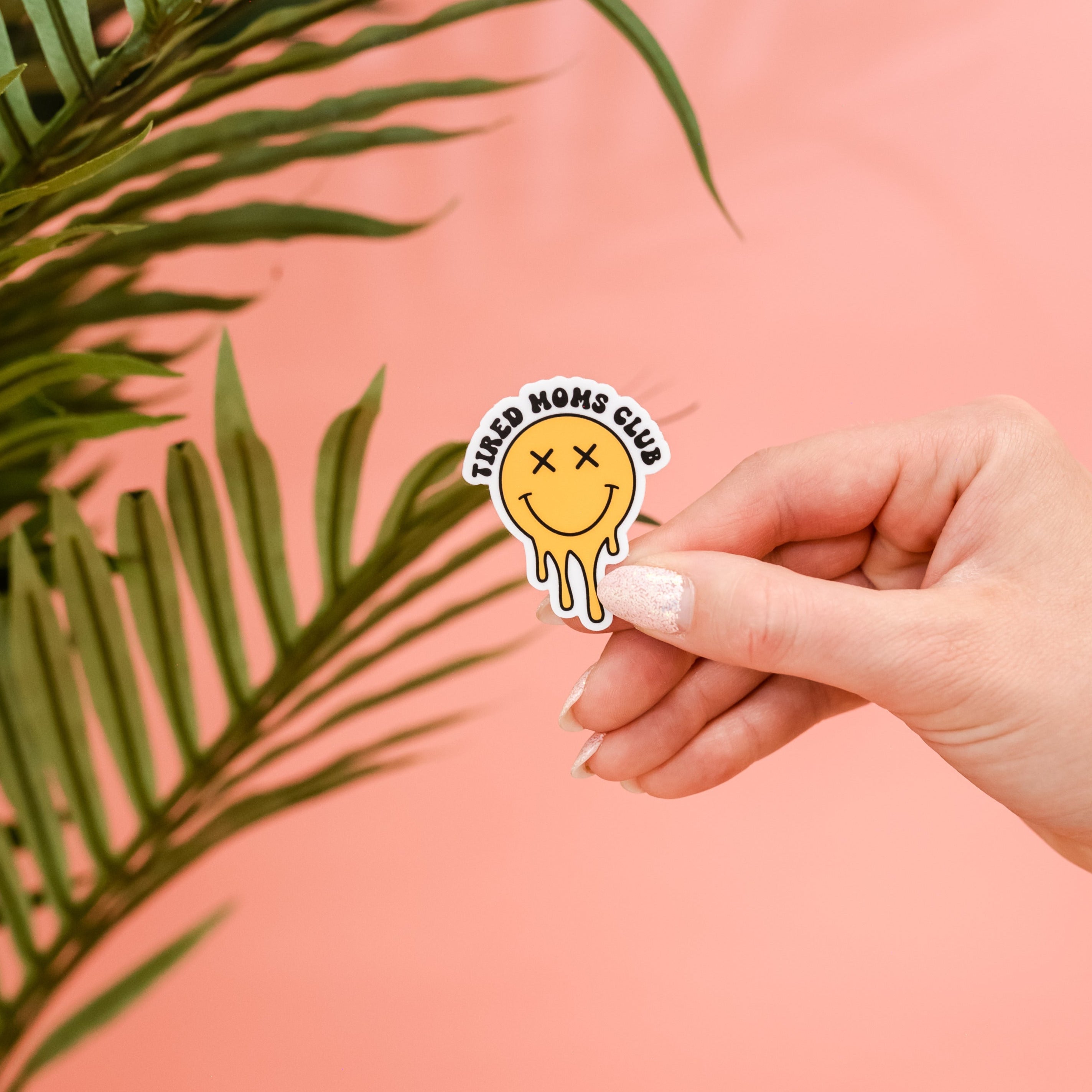 LMSS® STICKER - Tired Moms Club - Melting Smiley