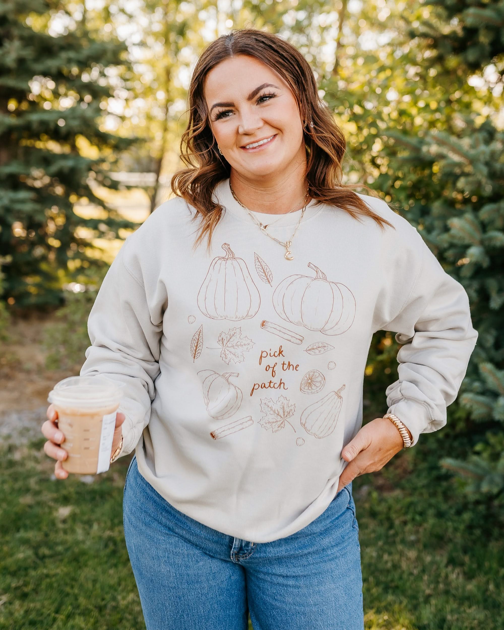 Pick of the Patch - Sand w/ Burnt Orange - BASIC Fleece