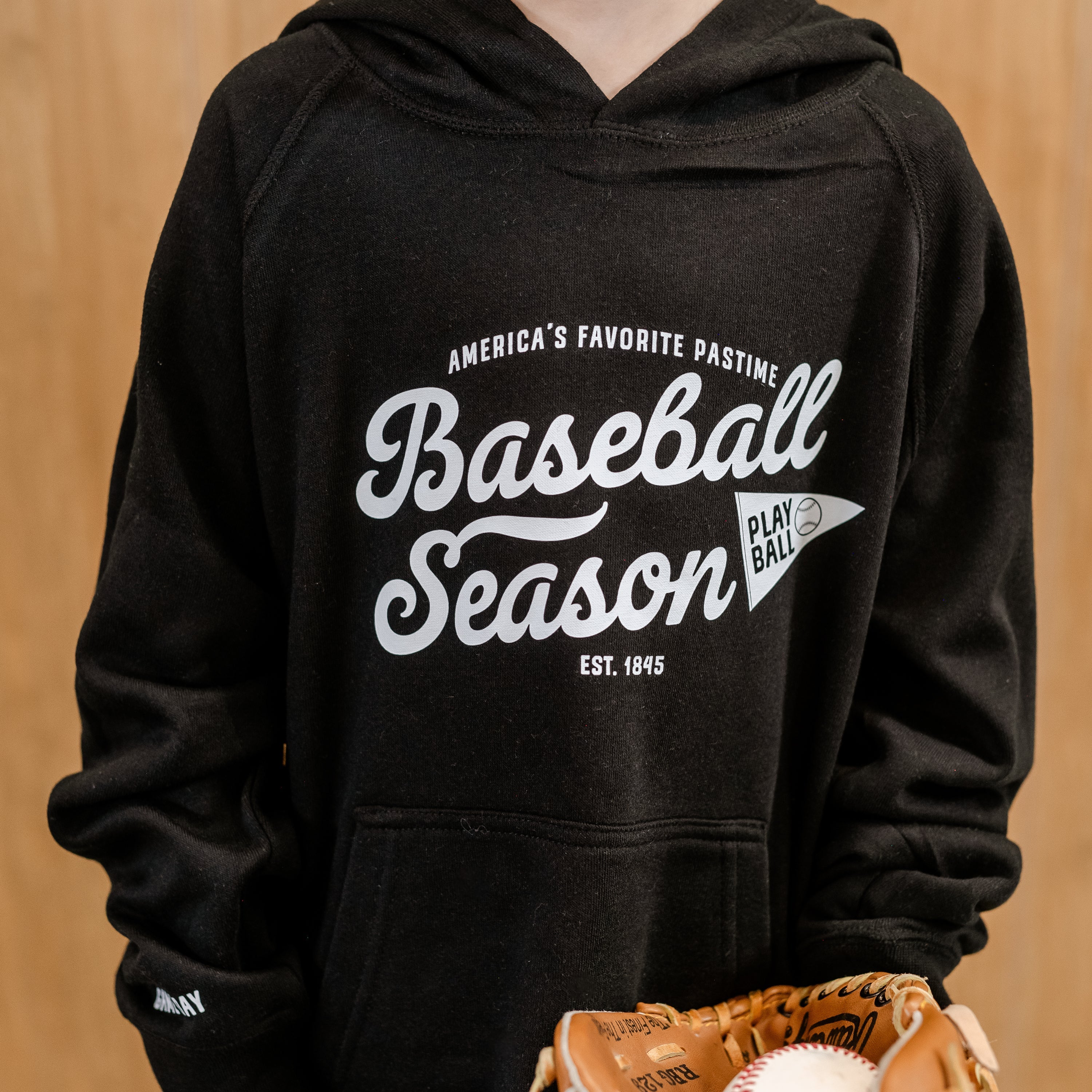 Baseball Season Est. 1845 - Custom Number - Child Hoodie