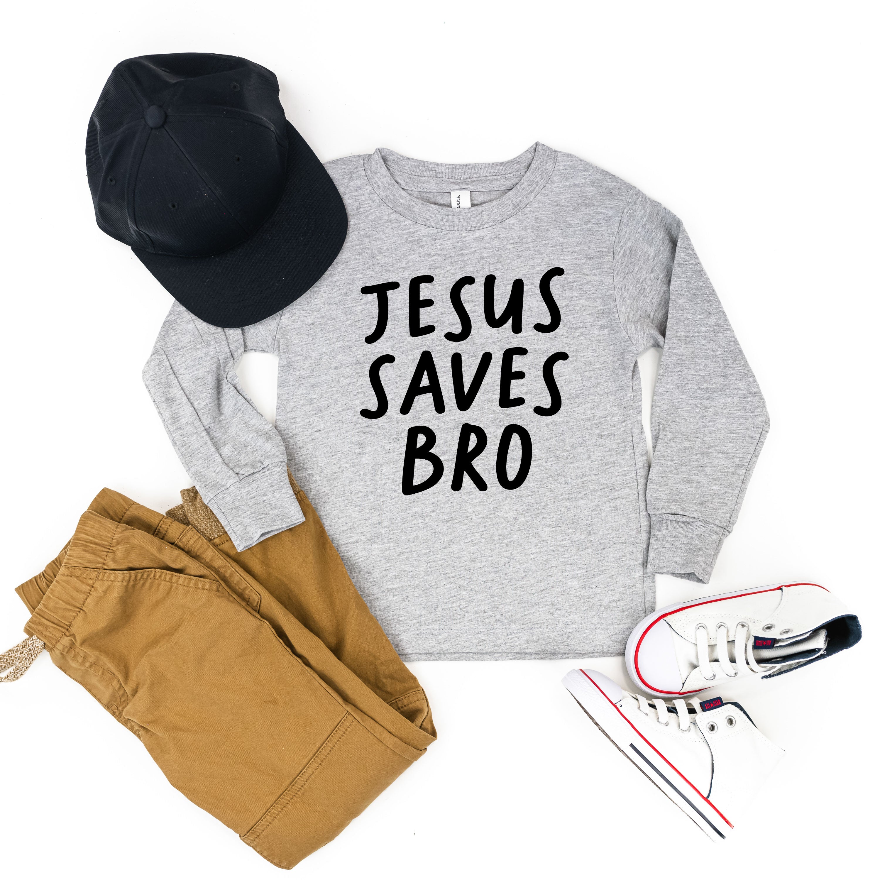 Jesus Saves Bro - Child Long Sleeve Tee