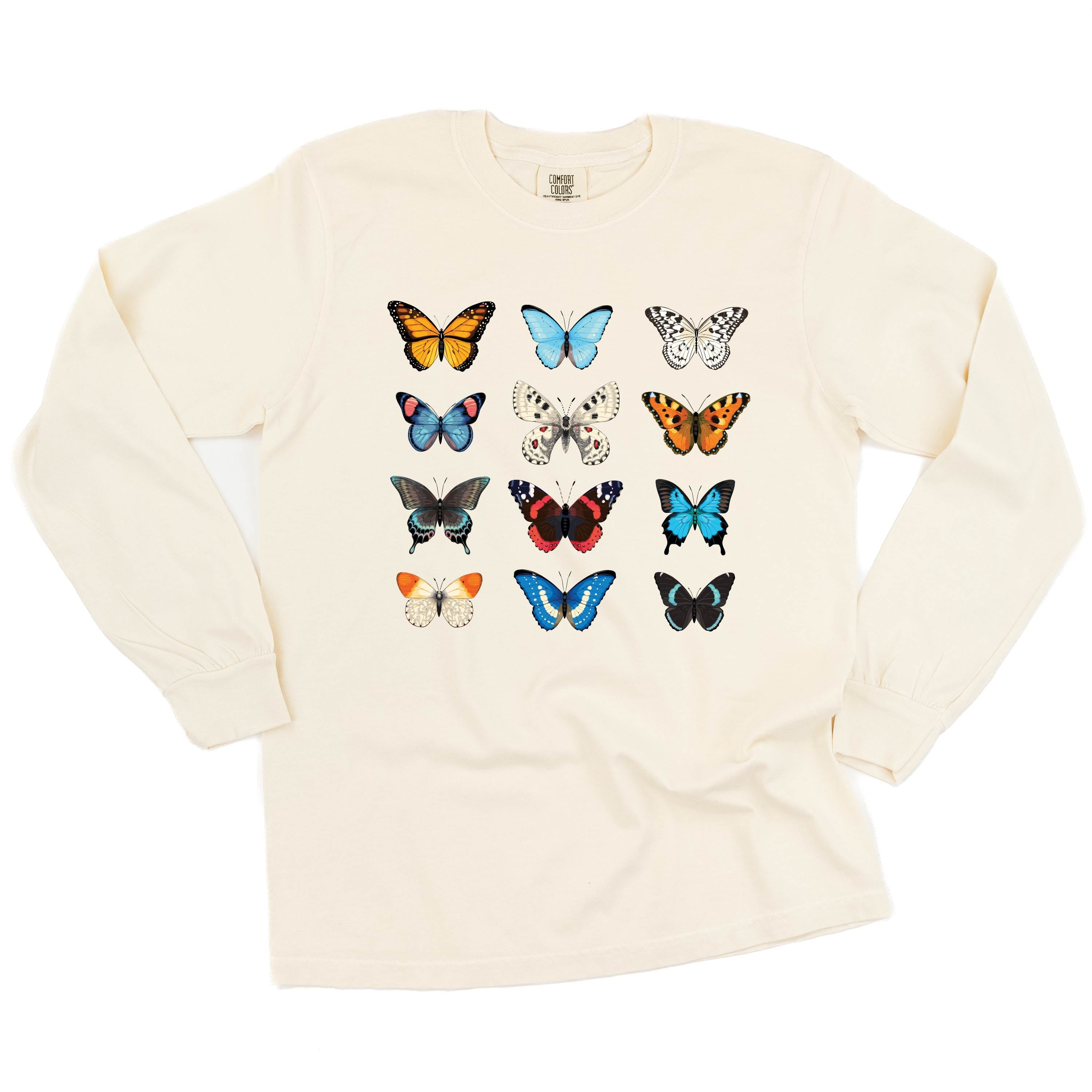 3x4 Butterfly Chart - Long Sleeve Comfort Colors Tee