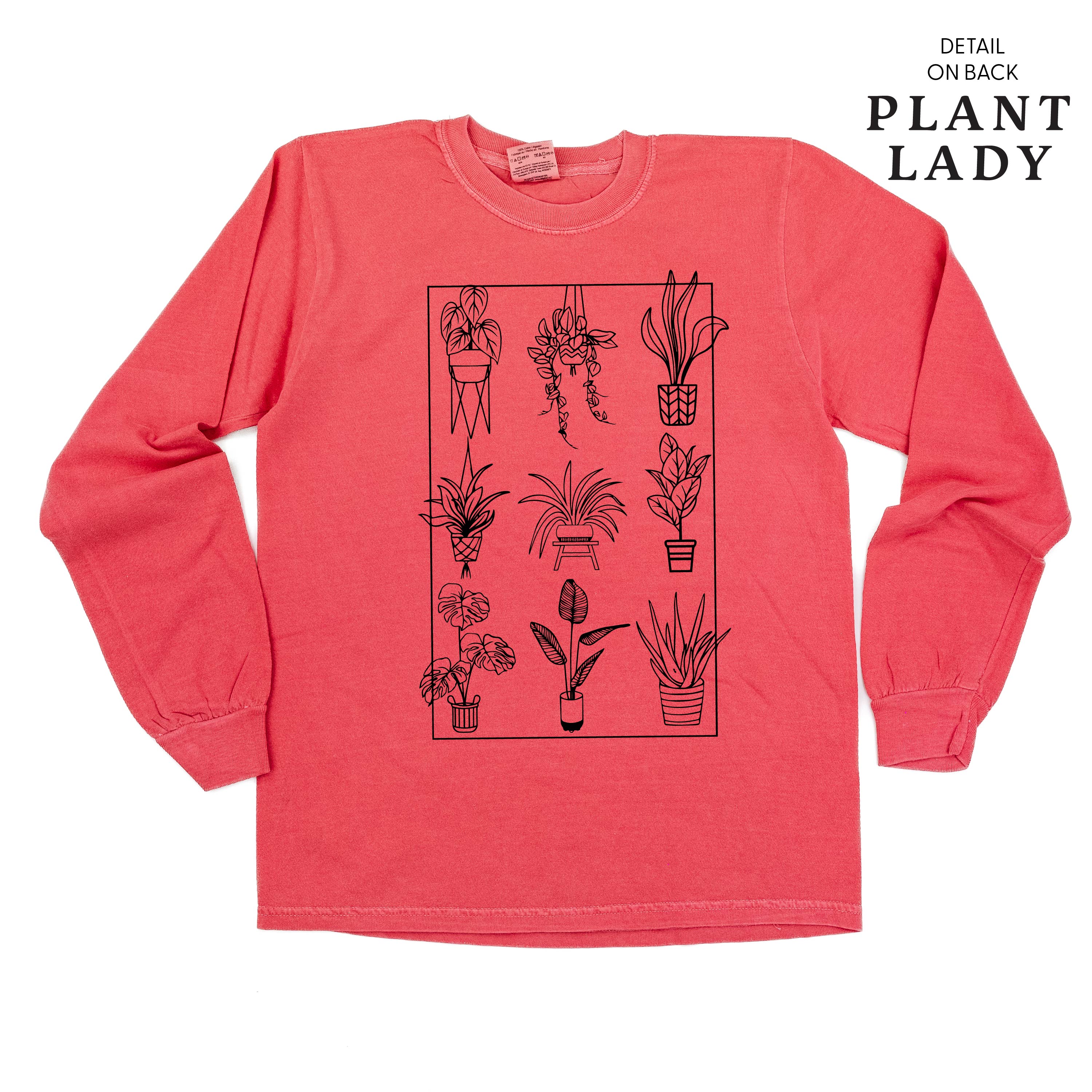 Plant Lady w/ Back Detail - LONG SLEEVE COMFORT COLORS TEE