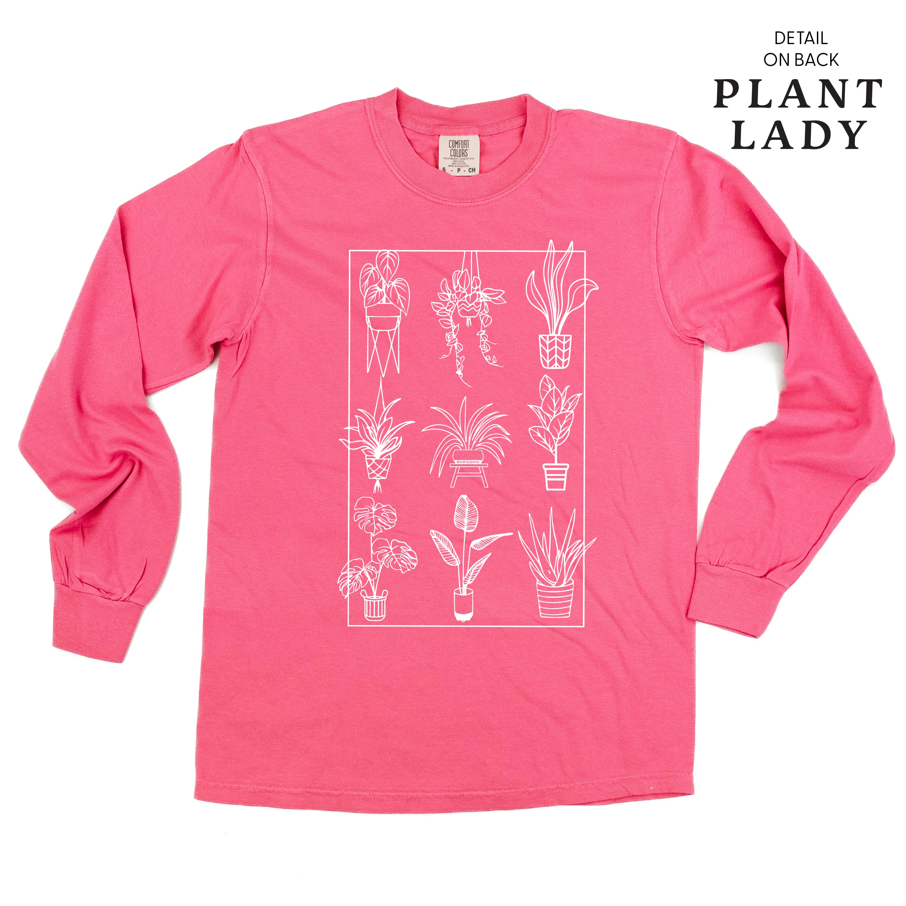 Plant Lady w/ Back Detail - LONG SLEEVE COMFORT COLORS TEE