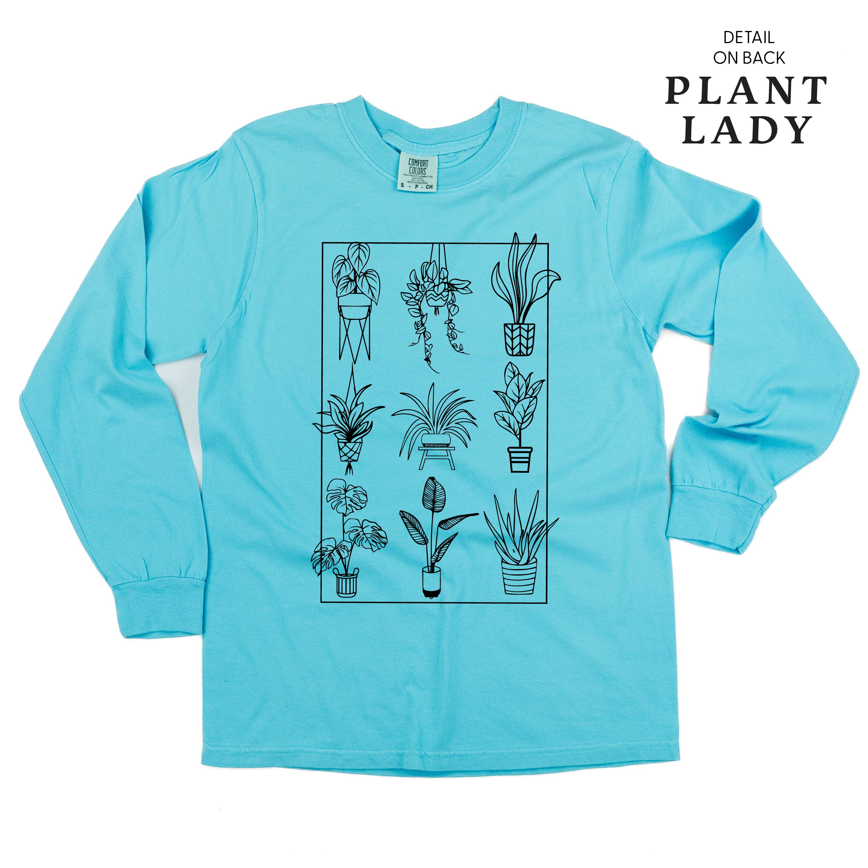 Plant Lady w/ Back Detail - LONG SLEEVE COMFORT COLORS TEE