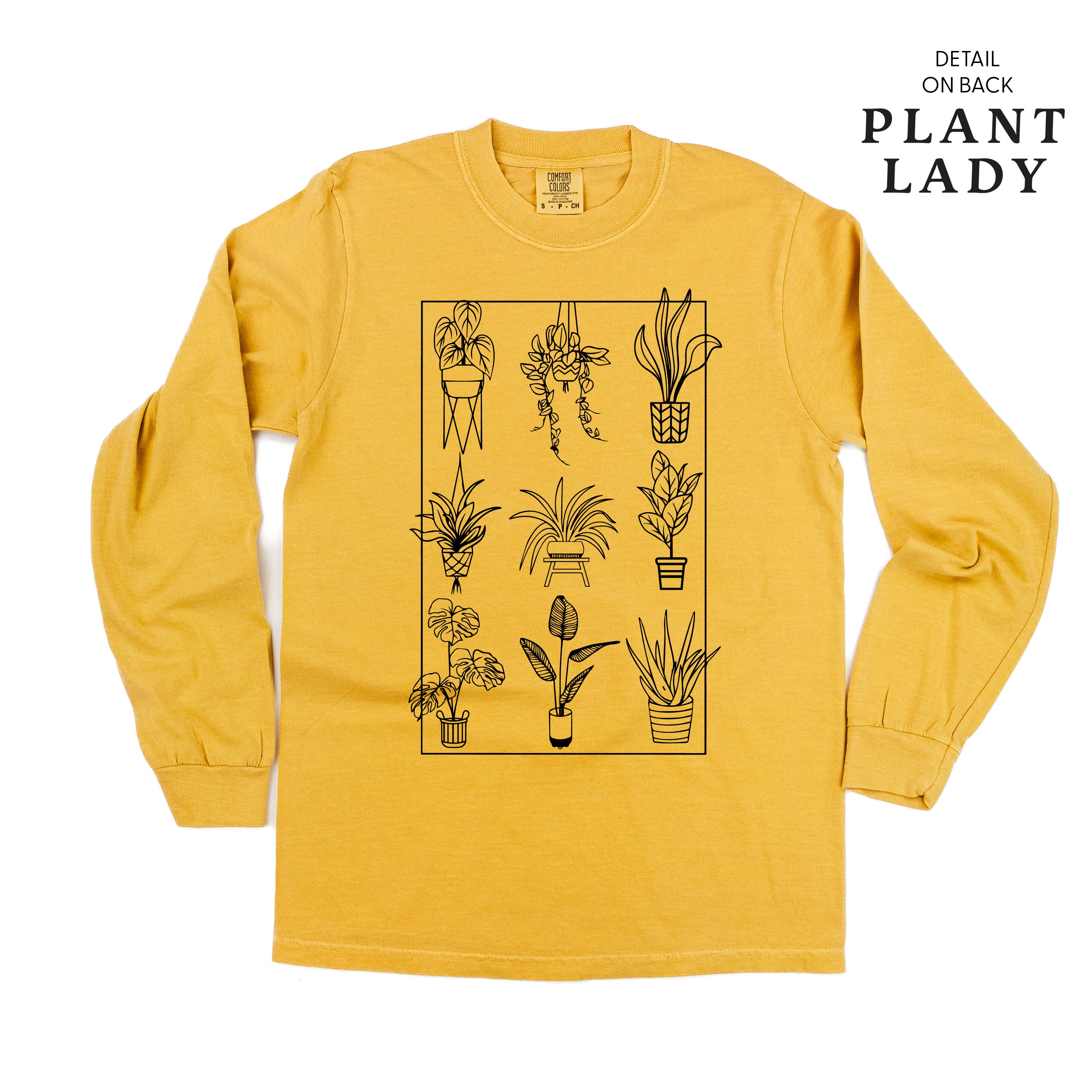 Plant Lady w/ Back Detail - LONG SLEEVE COMFORT COLORS TEE