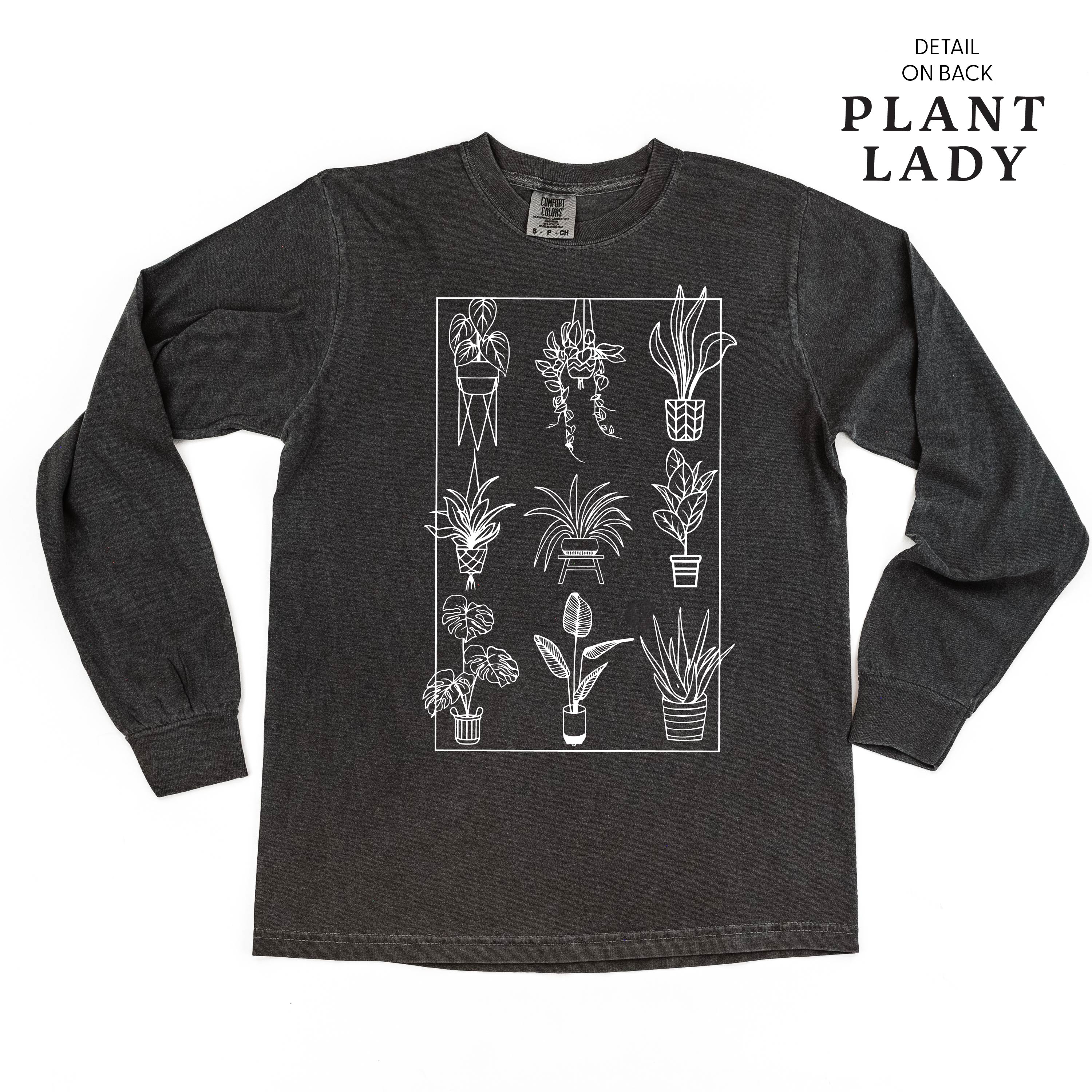 Plant Lady w/ Back Detail - LONG SLEEVE COMFORT COLORS TEE