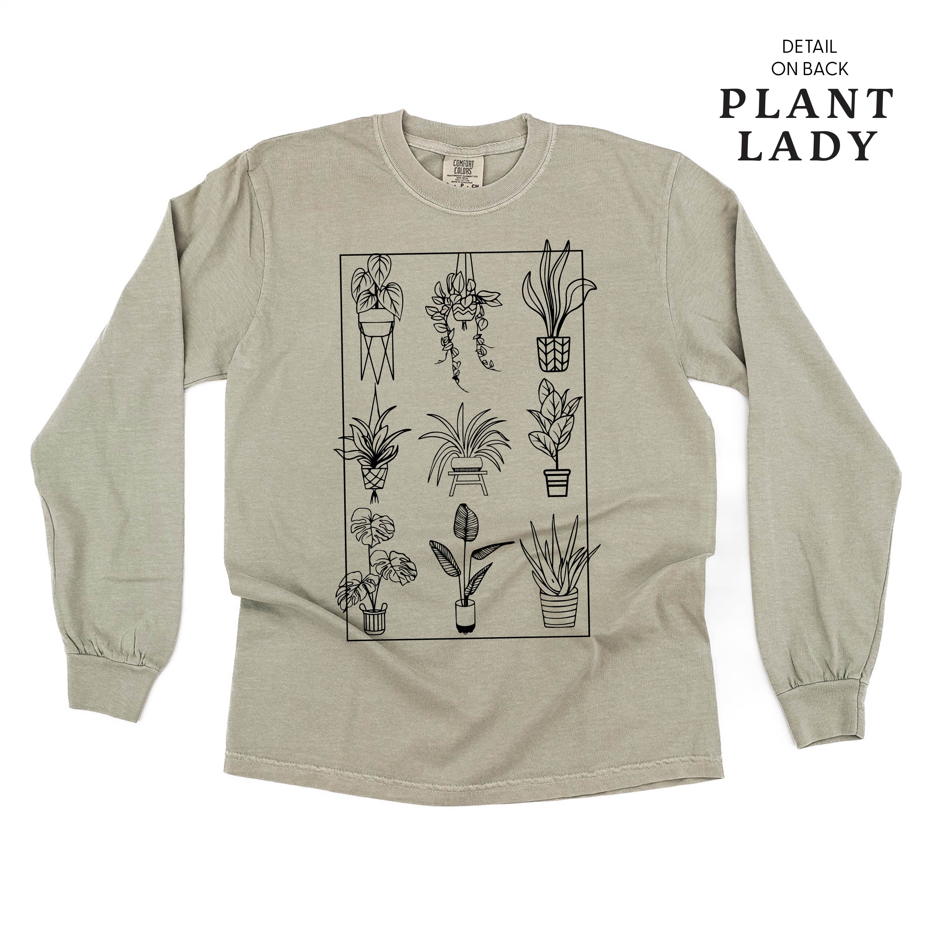 Plant Lady w/ Back Detail - LONG SLEEVE COMFORT COLORS TEE