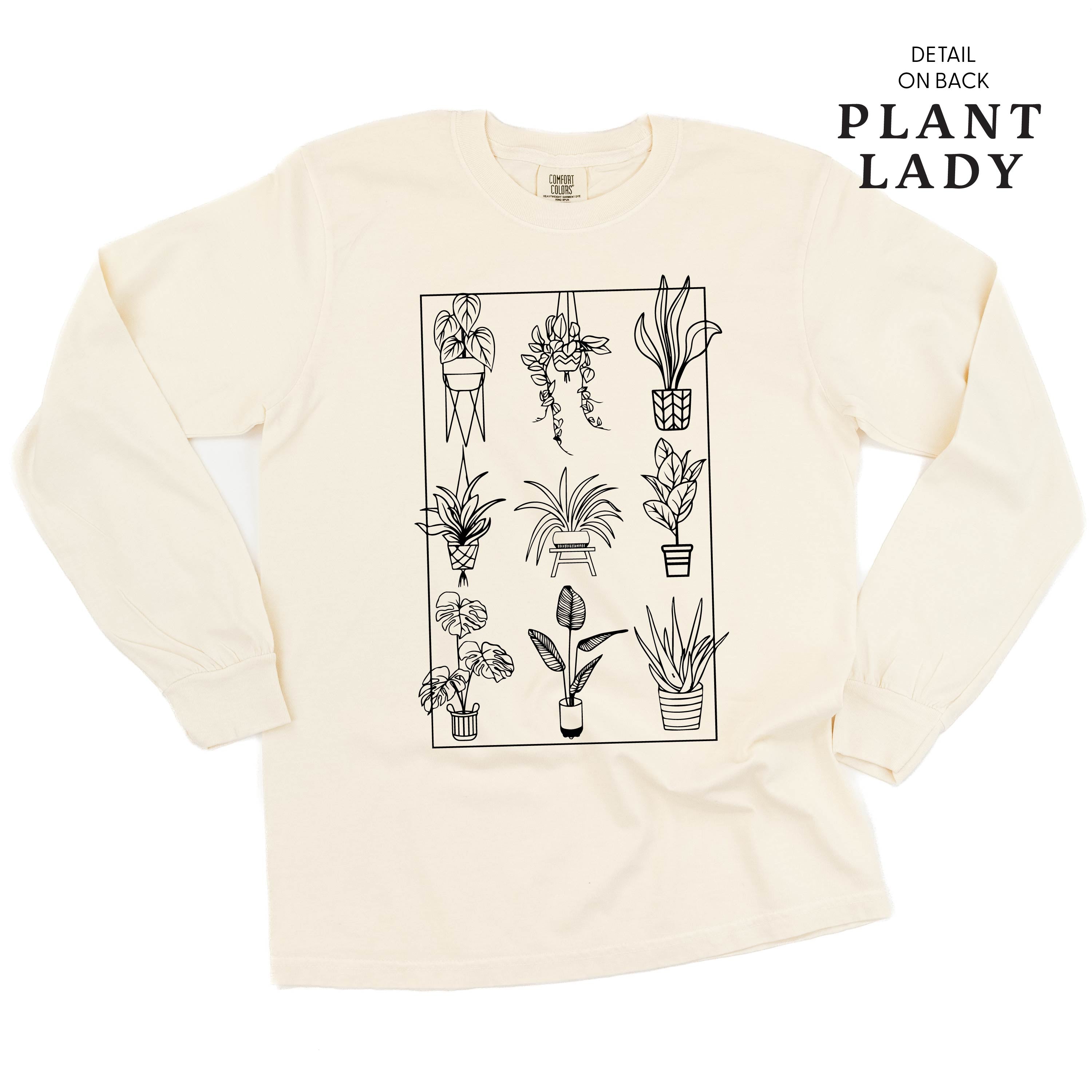 Plant Lady w/ Back Detail - LONG SLEEVE COMFORT COLORS TEE