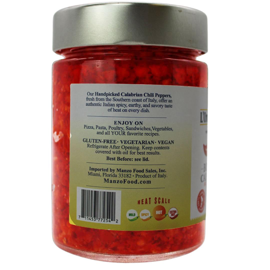 L&#39;Oro Del Sud, Crushed Calabrian Chili Peppers, 10.9 oz (309 g)