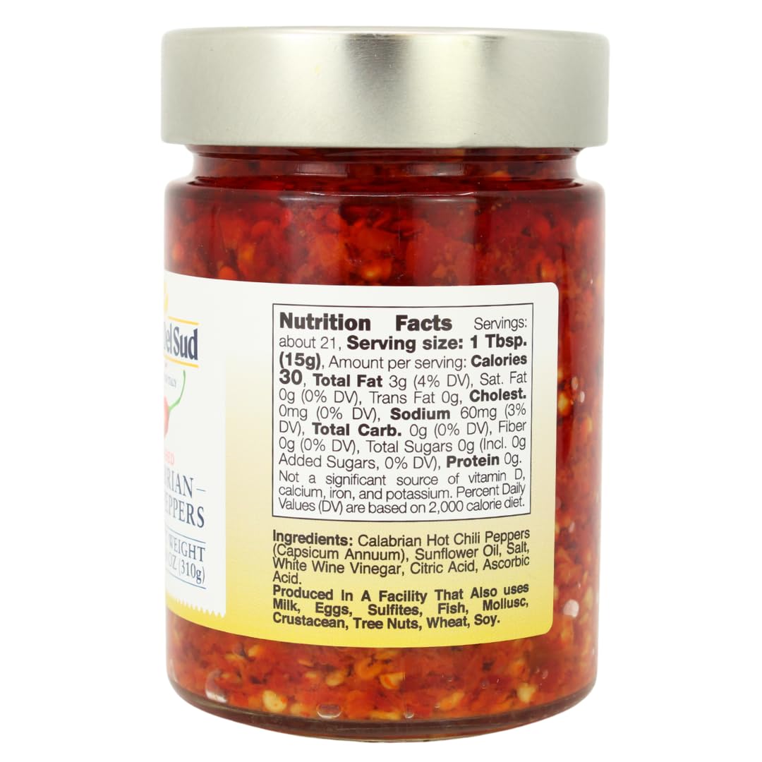 L&#39;Oro Del Sud, Crushed Calabrian Chili Peppers, 10.9 oz (309 g)