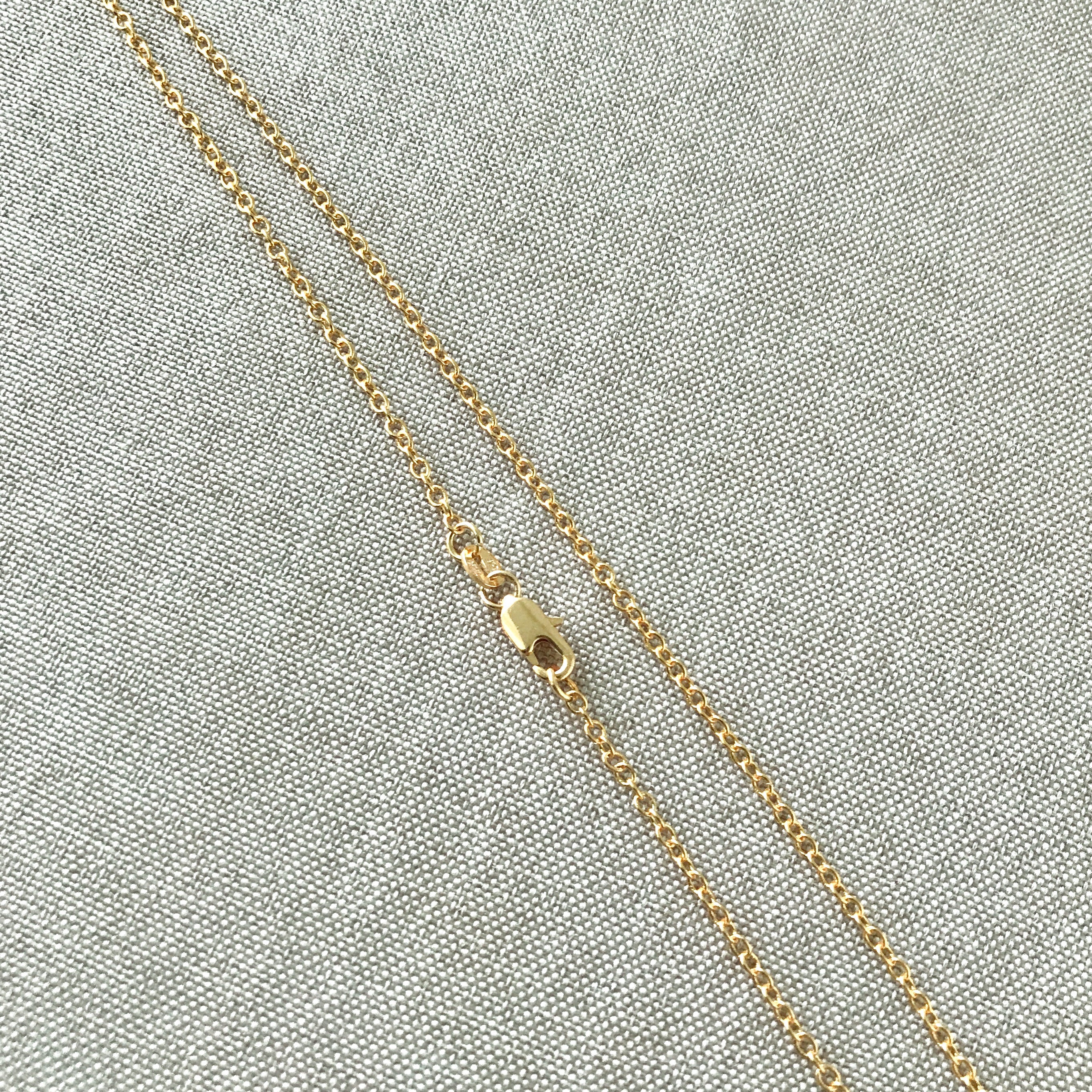 CLEARANCE - 24&amp;quot; 18KT Yellow Gold Filled Chain - MEDIUM LINK 3mm - 24 Inch - Lobster Claw Clasp - 18 Karat KT YGF - Cable Chain Necklace