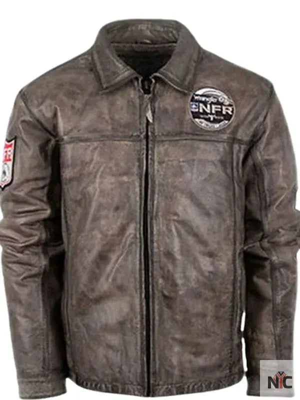 Las Vegas NFR Brown Leather Jacket