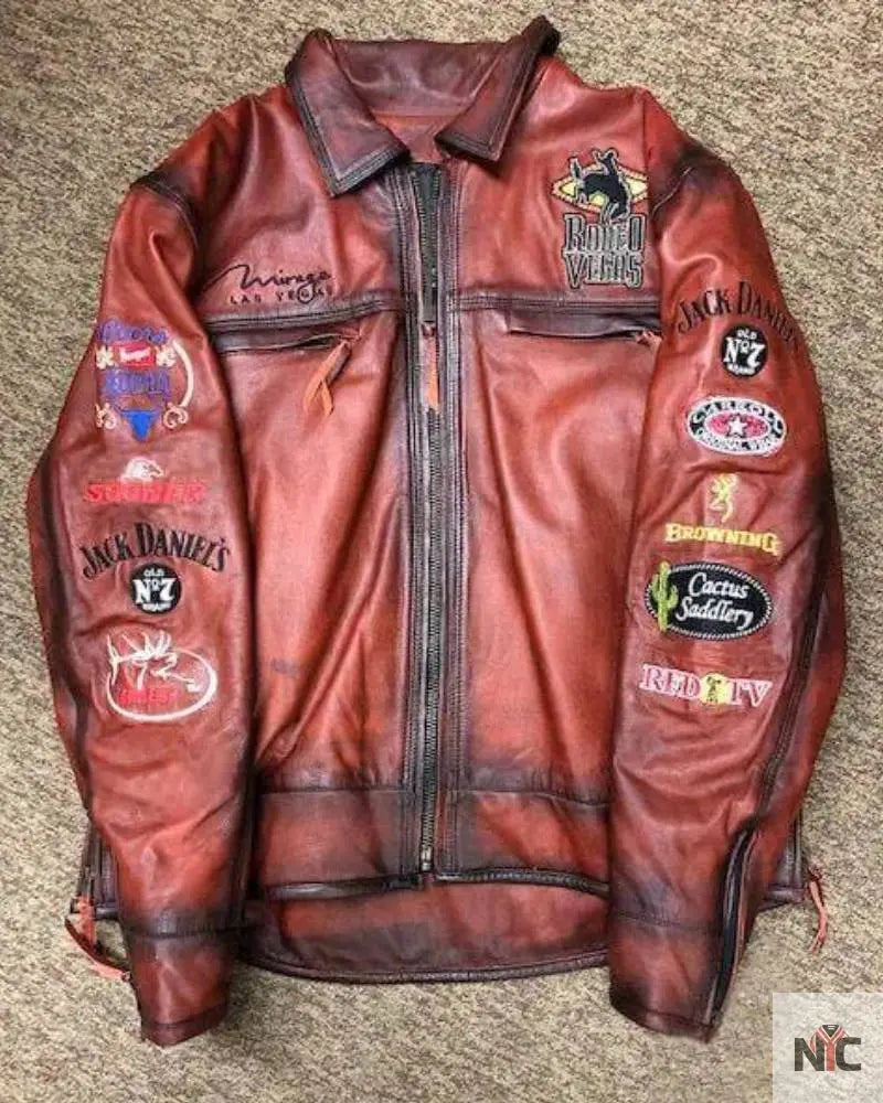 Las Vegas Rodeo Mirage Brown Leather Jacket