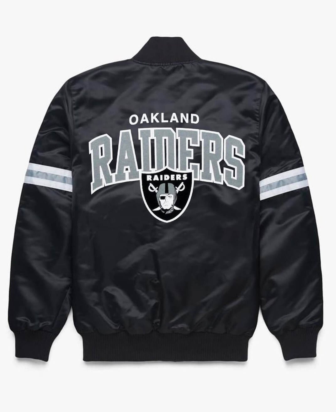 Las Vegas Raiders Super Bowl Black Satin Jacket