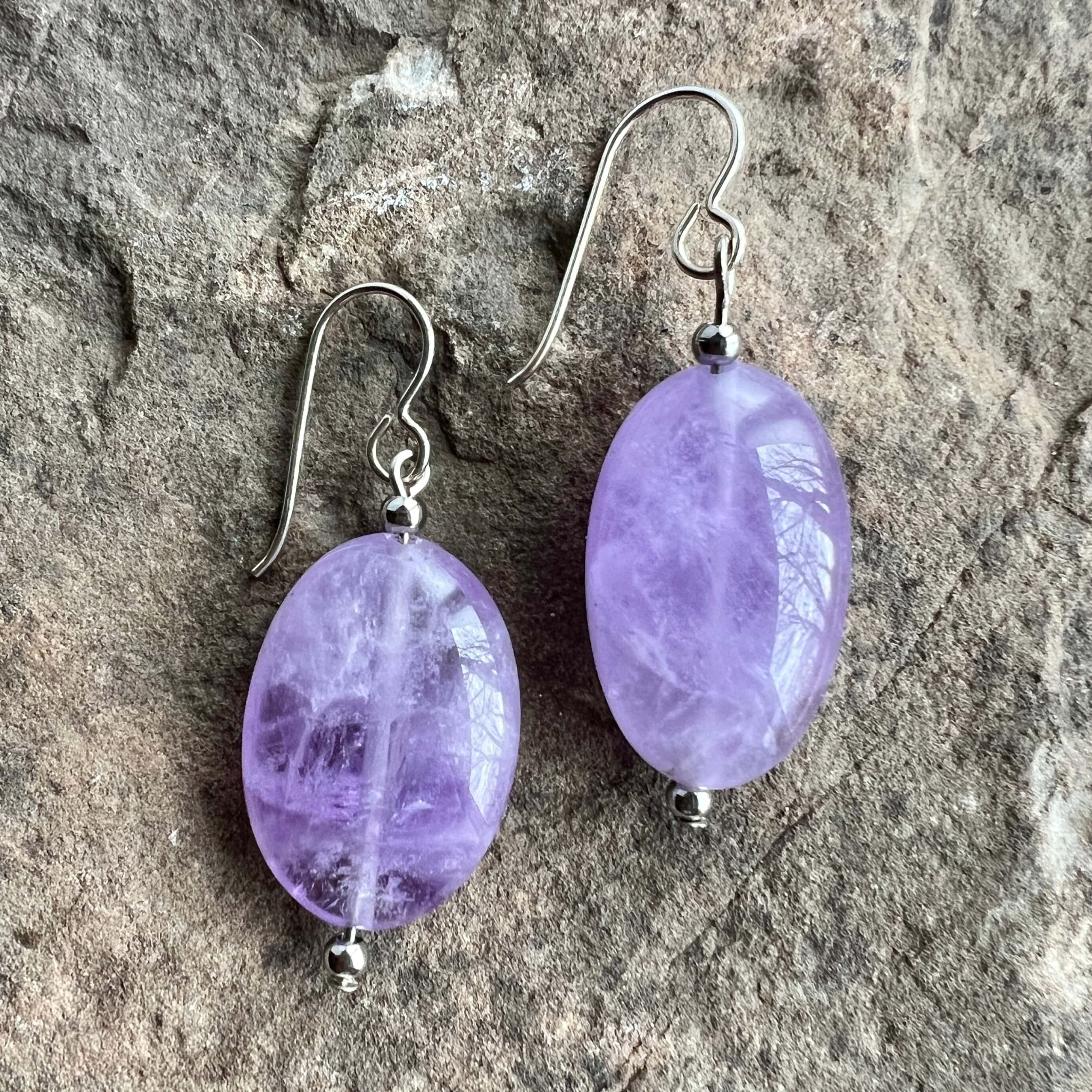 Lavender Amethyst Earrings