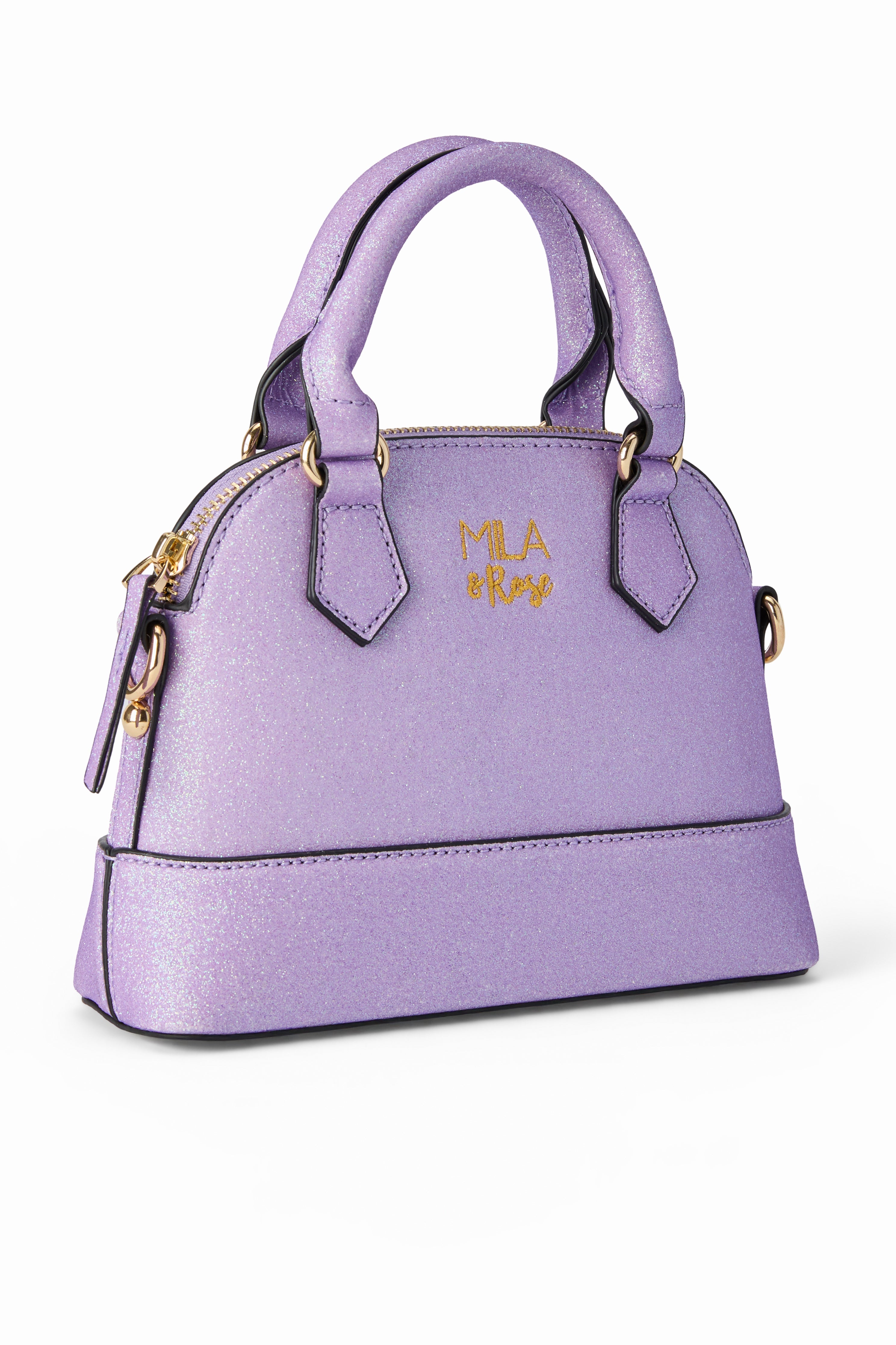 Lavender Glitter Girl&amp;#39;s Crossbody Purse