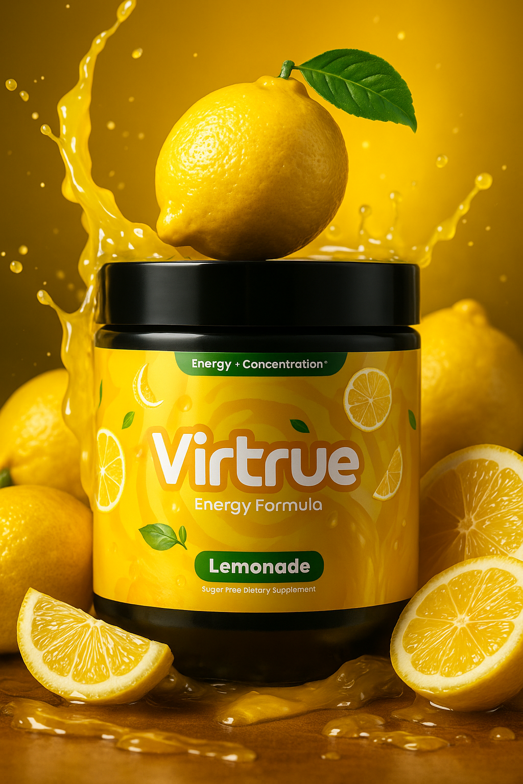 Lemonade Pre-Workout Energy Powder + Focus Boost &amp;amp; Hydration | Sugar Free