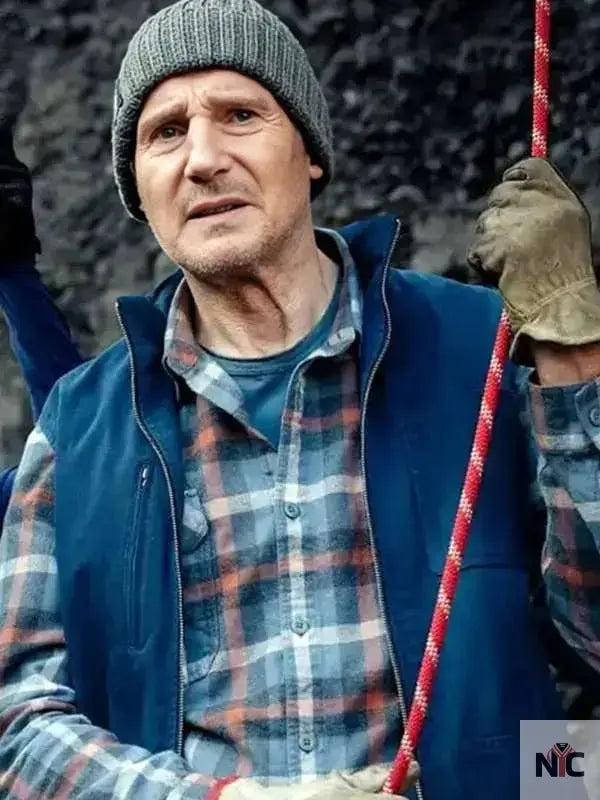 Liam Neeson Ice Road Vengeance 2025 Blue Vest