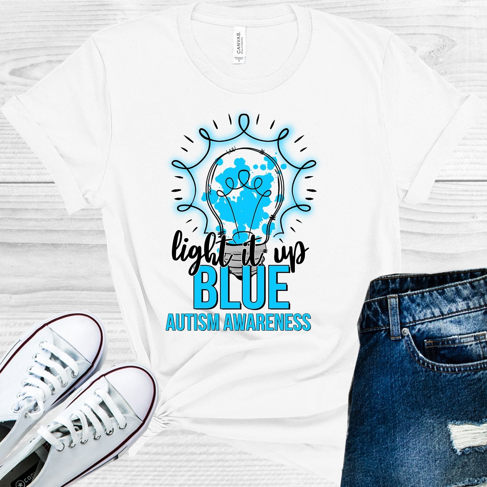 Light It Up Blue Autism Awareness Graphic Tee