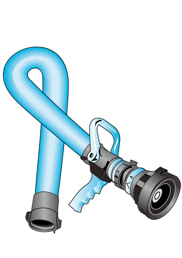 LIGHT BLUE HOSE RIBBON HELMET DECAL