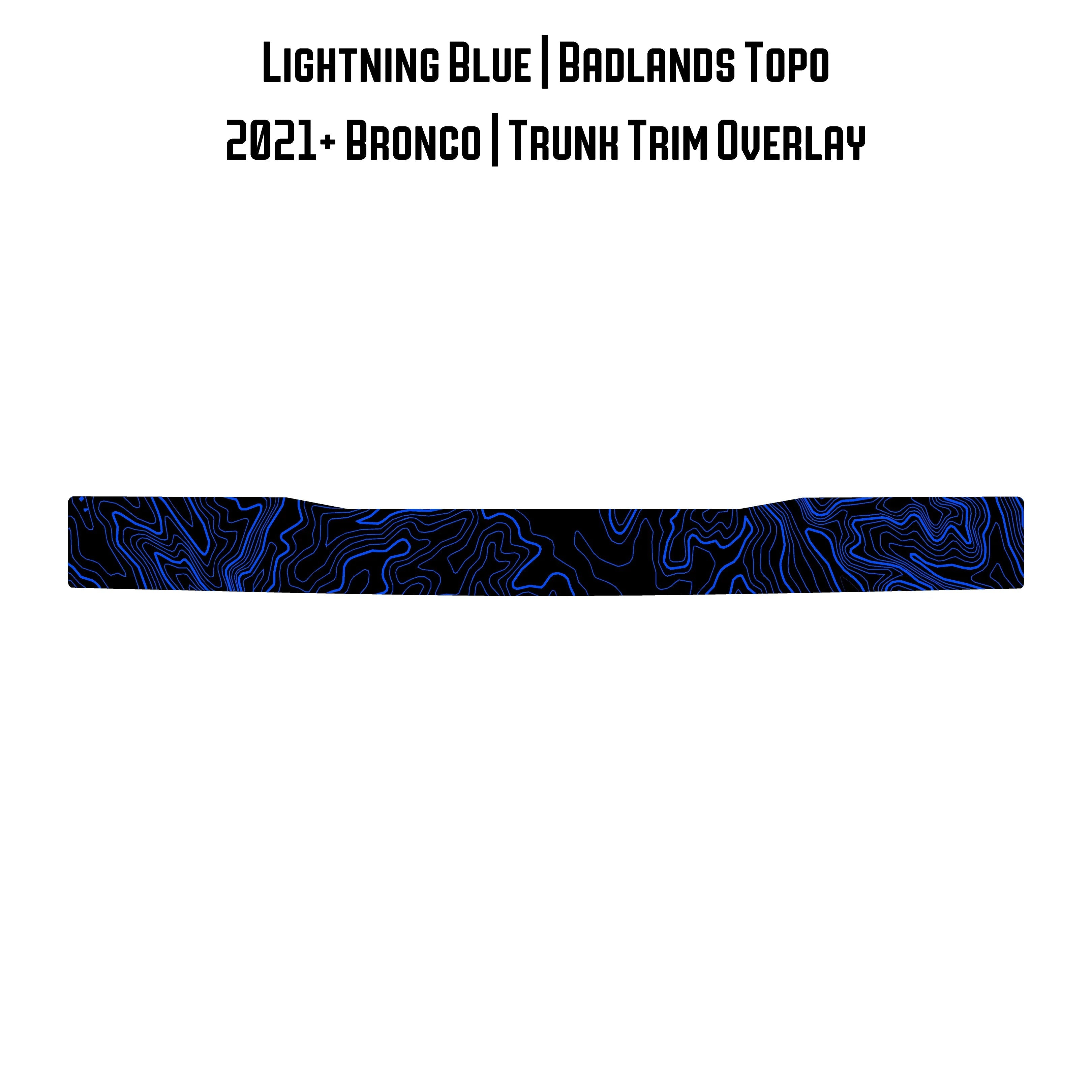 Topo Trunk Trim Overlay / Protector - 2021+ Bronco