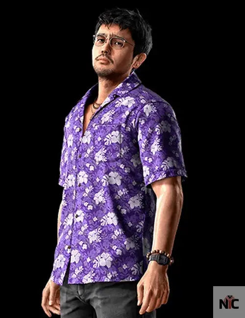 Like A Dragon Infinite Wealth Eric Tomizawa Purple Shirt