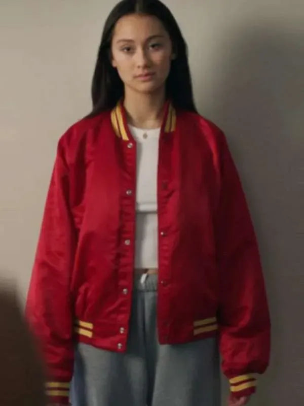 Lola Tung The Summer I Turned Pretty S03 Red Varsity Jacket