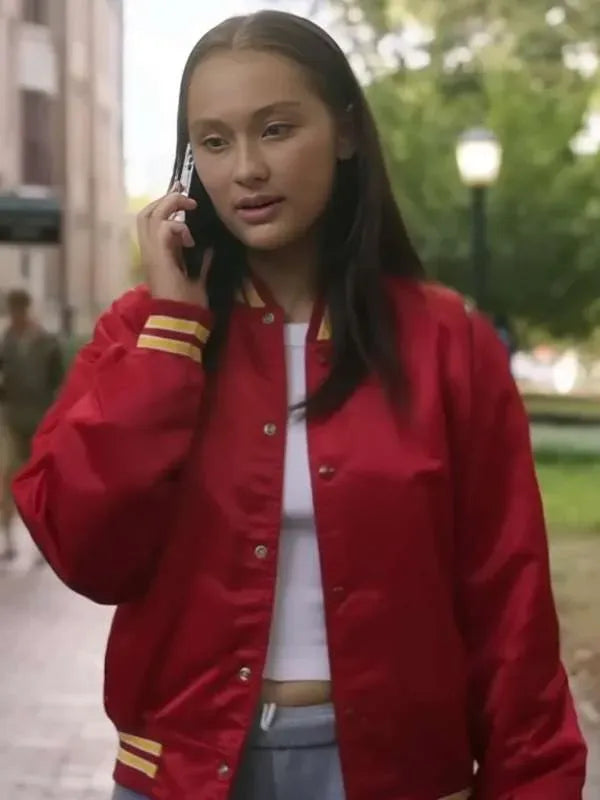 Lola Tung The Summer I Turned Pretty S03 Red Varsity Jacket
