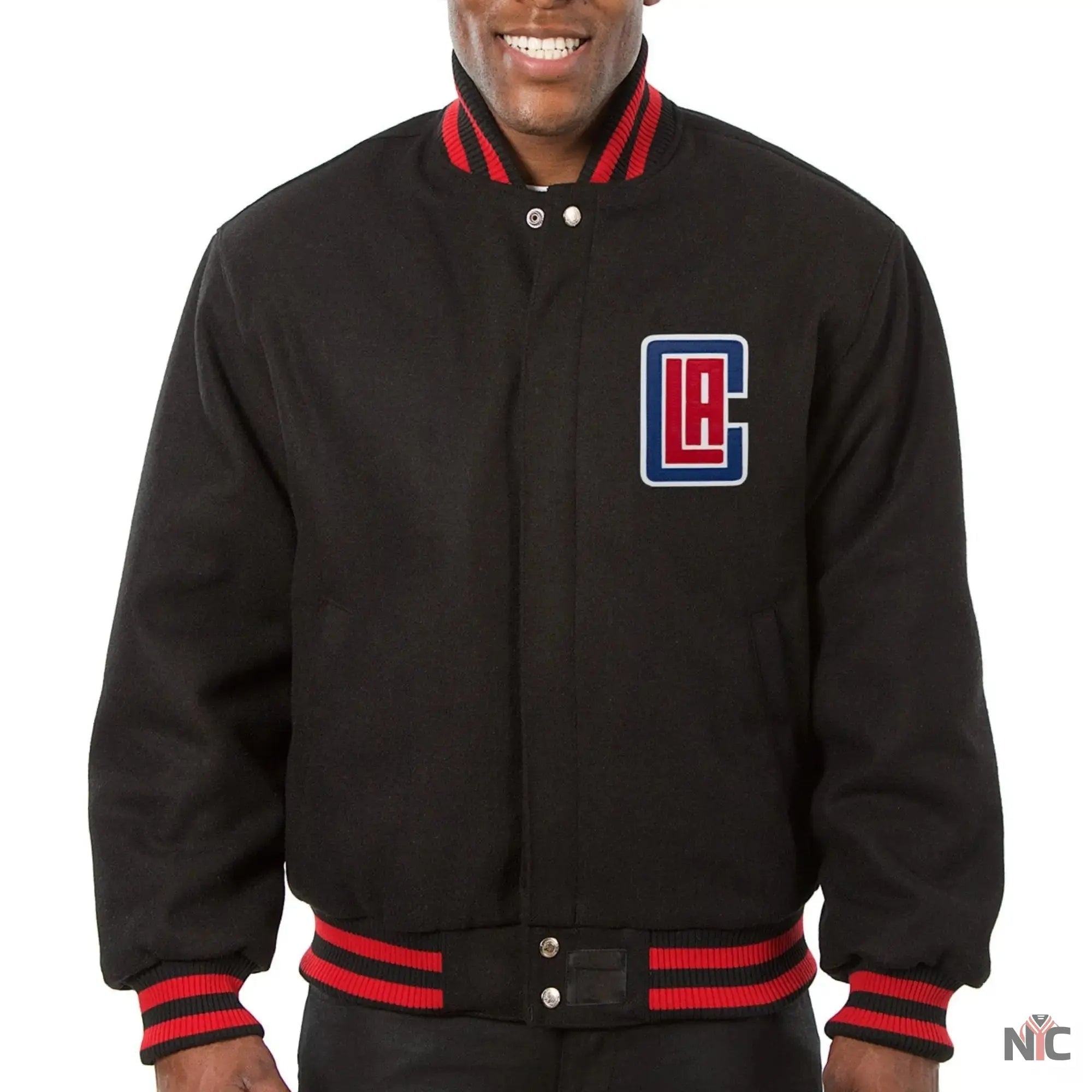 Los Angeles Clippers Black Wool Varsity Jacket