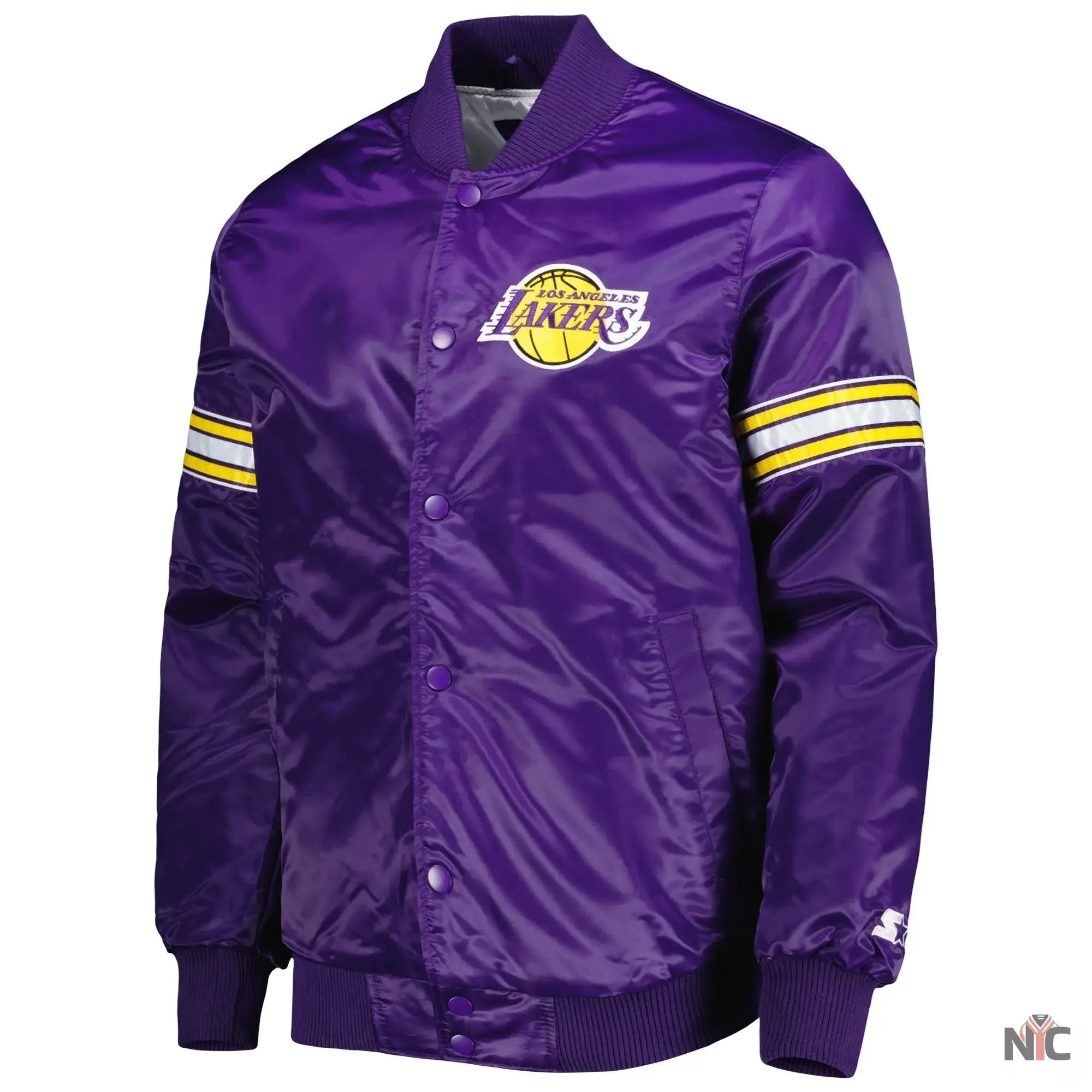 Los Angeles Lakers Pick &amp;amp; Roll Purple Varsity Jacket