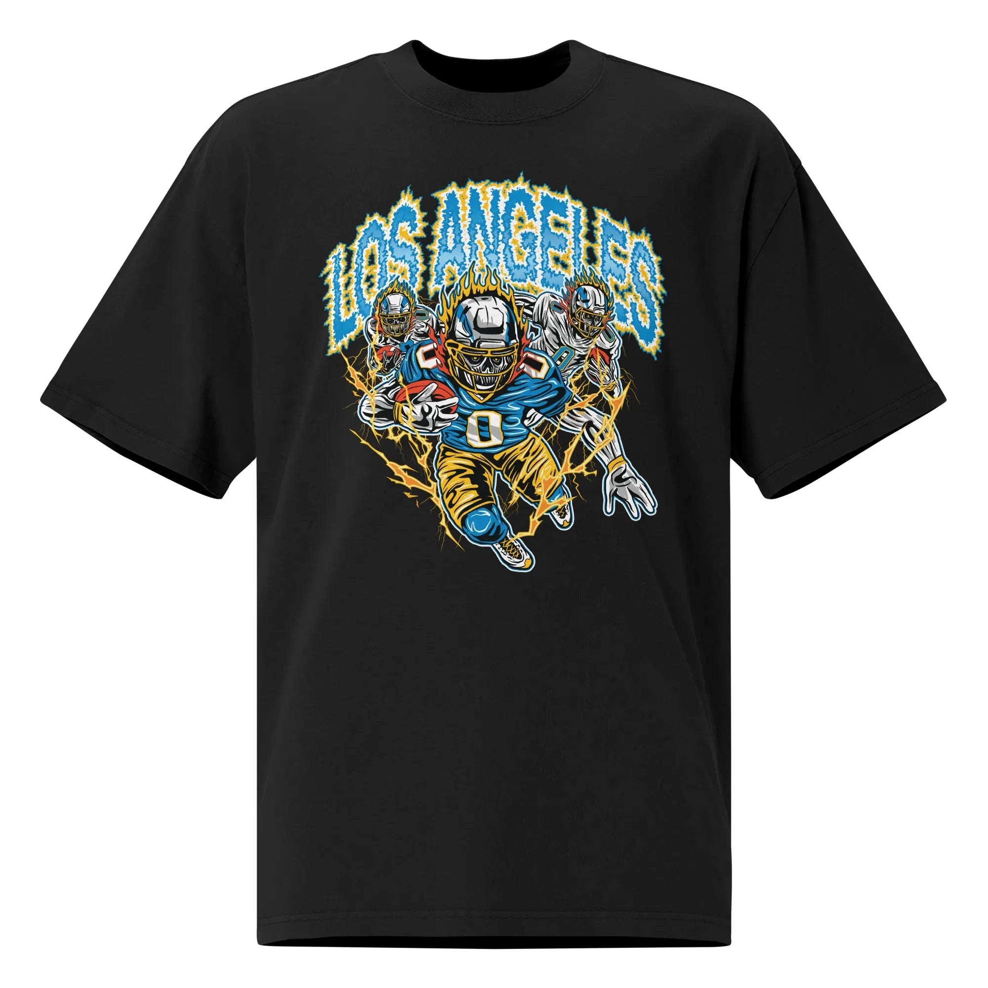 Los Angeles Chargers &amp;quot;Staple&amp;quot; Black T-Shirt