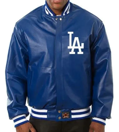 Los Angeles Dodgers Blue Leather Jacket